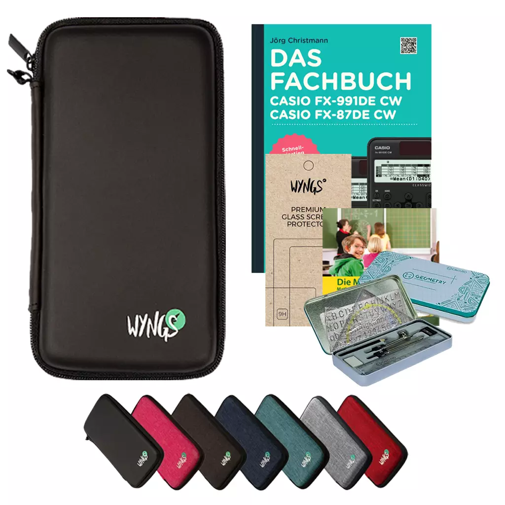 CALCUSO Zubehör Streberpaket kompatibel für Taschenrechner Casio FX-87DE CW