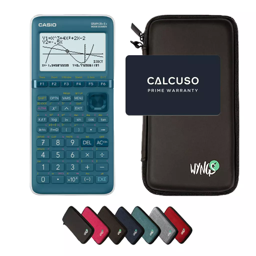 Casio Graph 25+E II inkl. WYNGS Schutztasche - Grafikrechner - Basic Paket