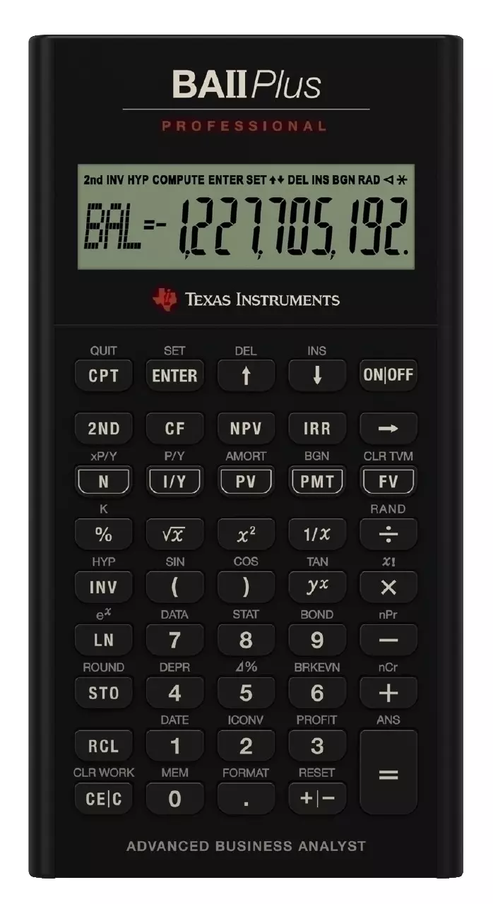 TI-BA II Plus Professional (Amazon Listing)