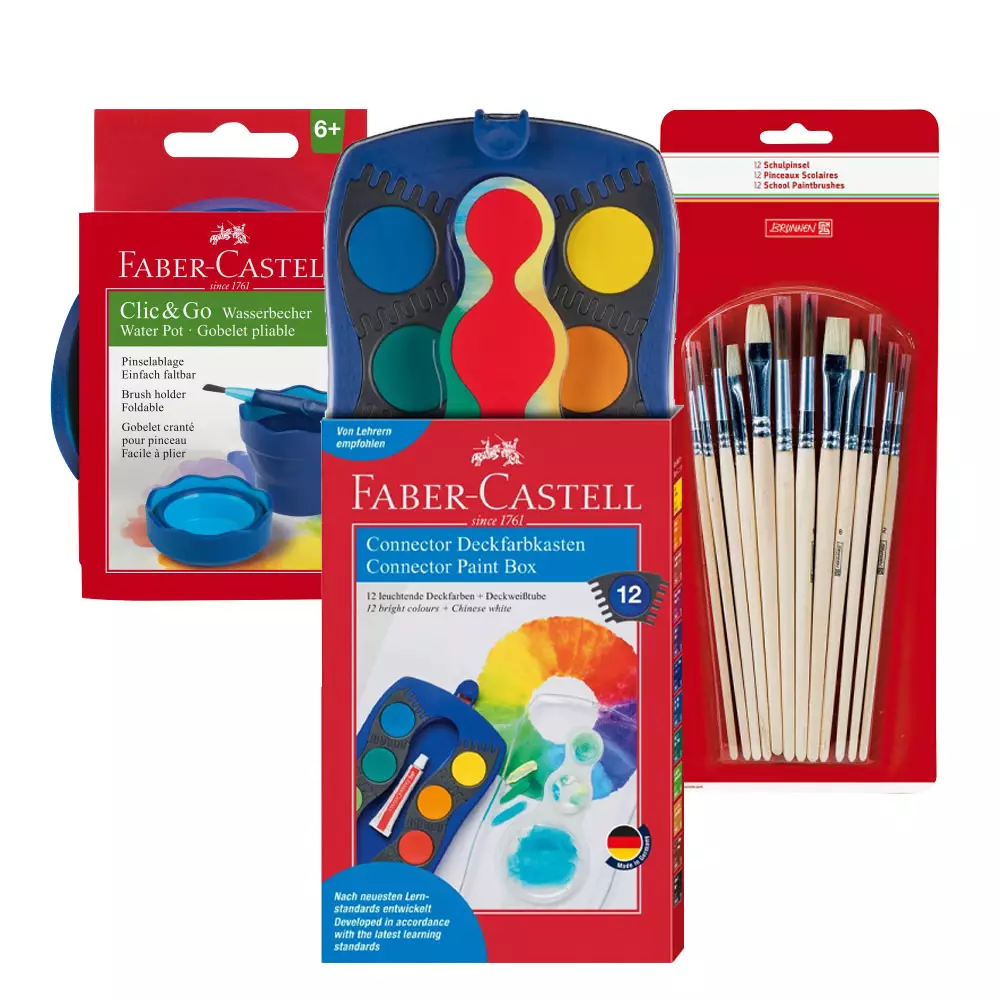 Faber-Castell Malkasten-Set Basic (3-Teilig)