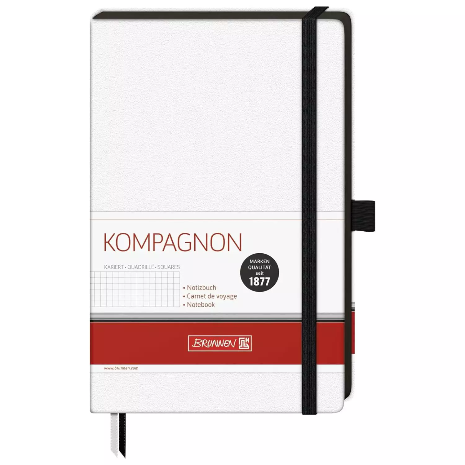 Notizbuch A5 kar weiss Kompagnon