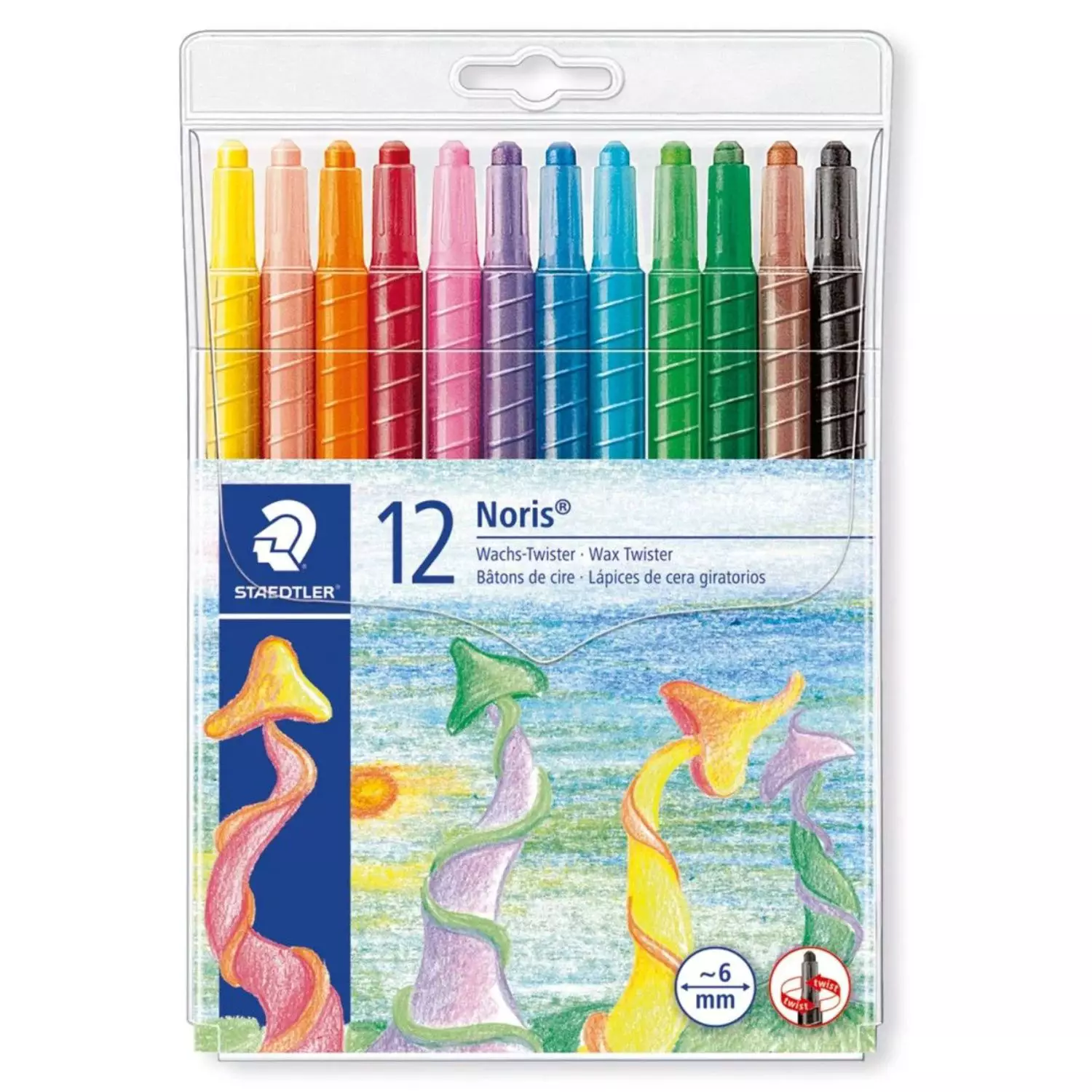STAEDTLER® Noris Club Wachs-Twister Wachsmalstift 12 Stück