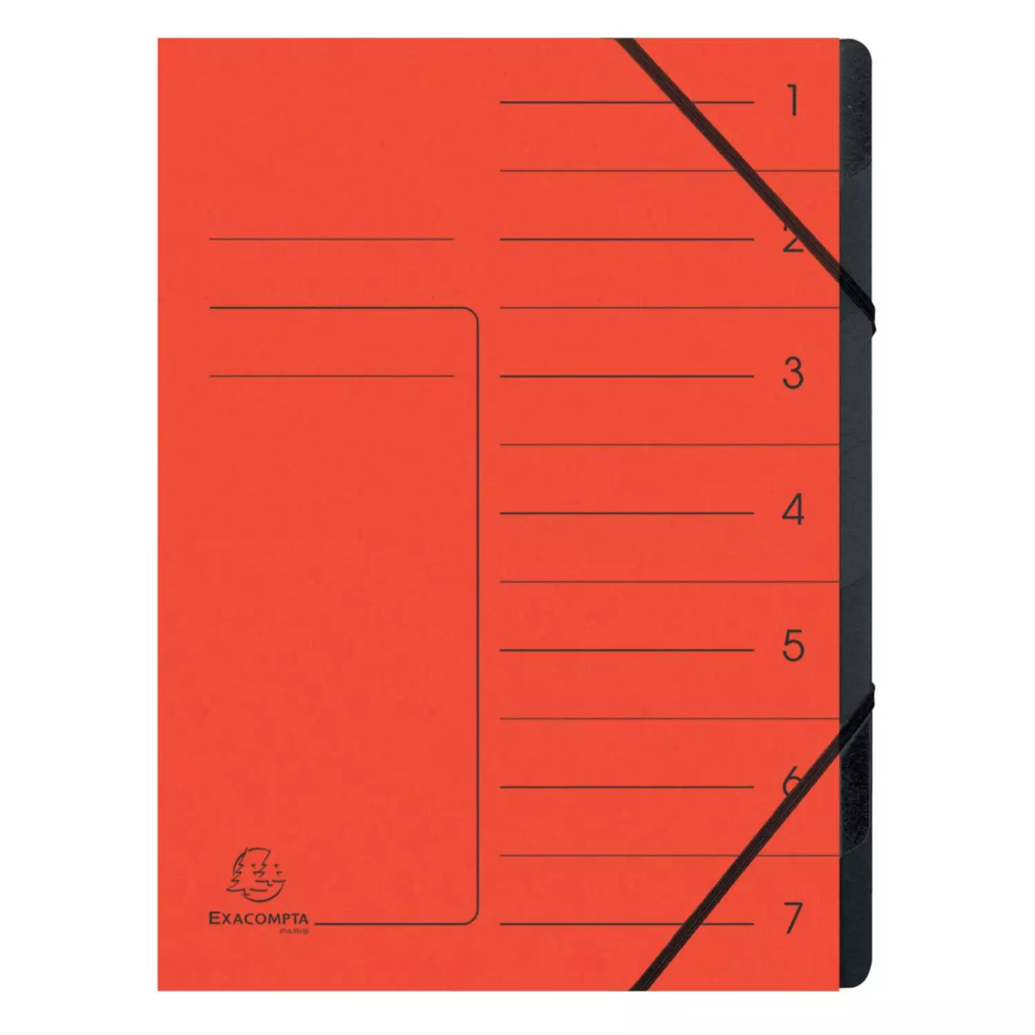 Exacompta Ordnungsmappe rot, 7 Fächer
