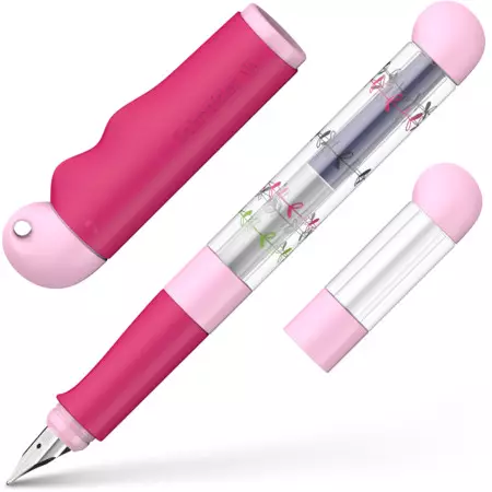Schneider Patronenfüllhalter Base Kid für Schreibanfänger Rechtshänder pink-rosa