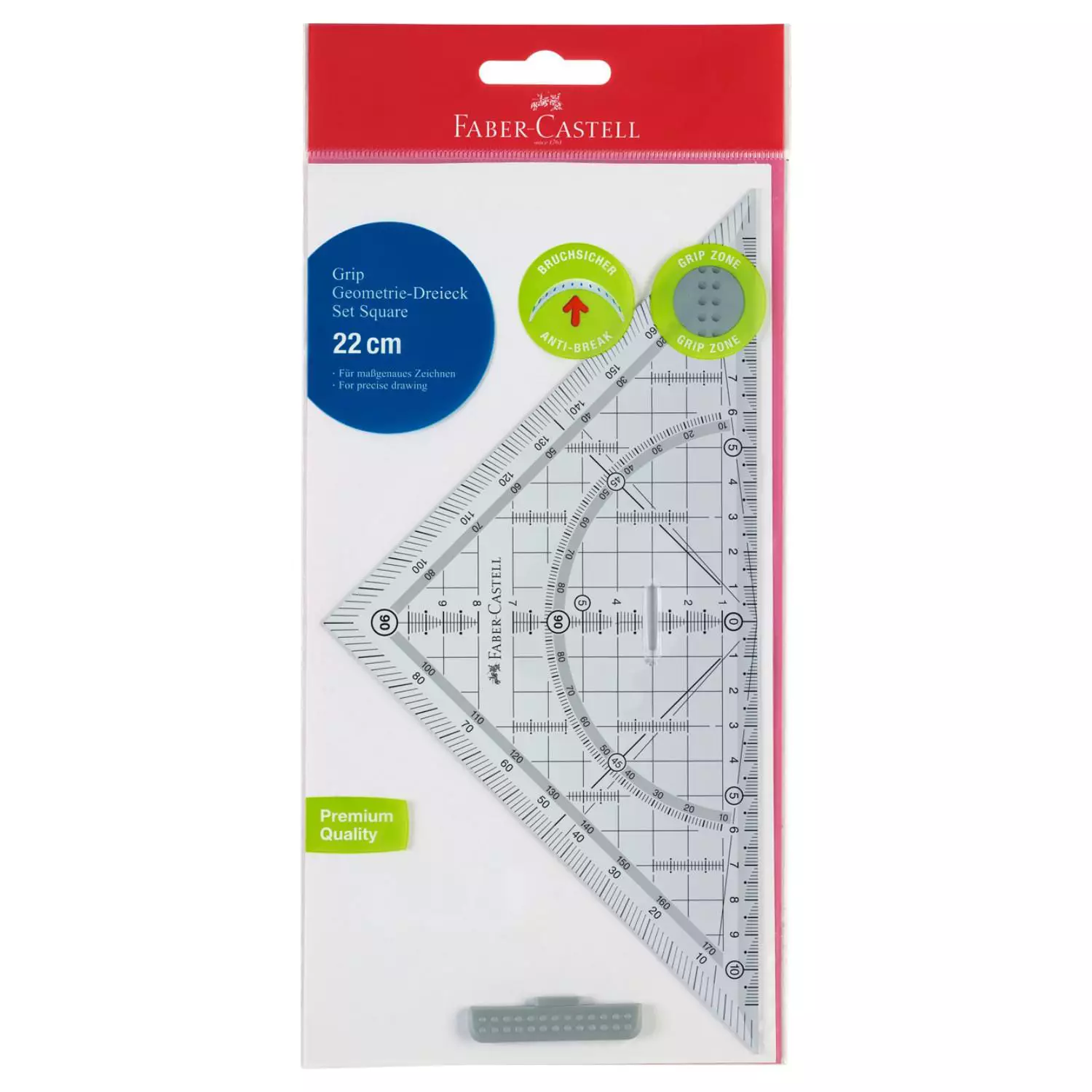 Faber-Castell Grip Geometriedreieck groß, 22 cm