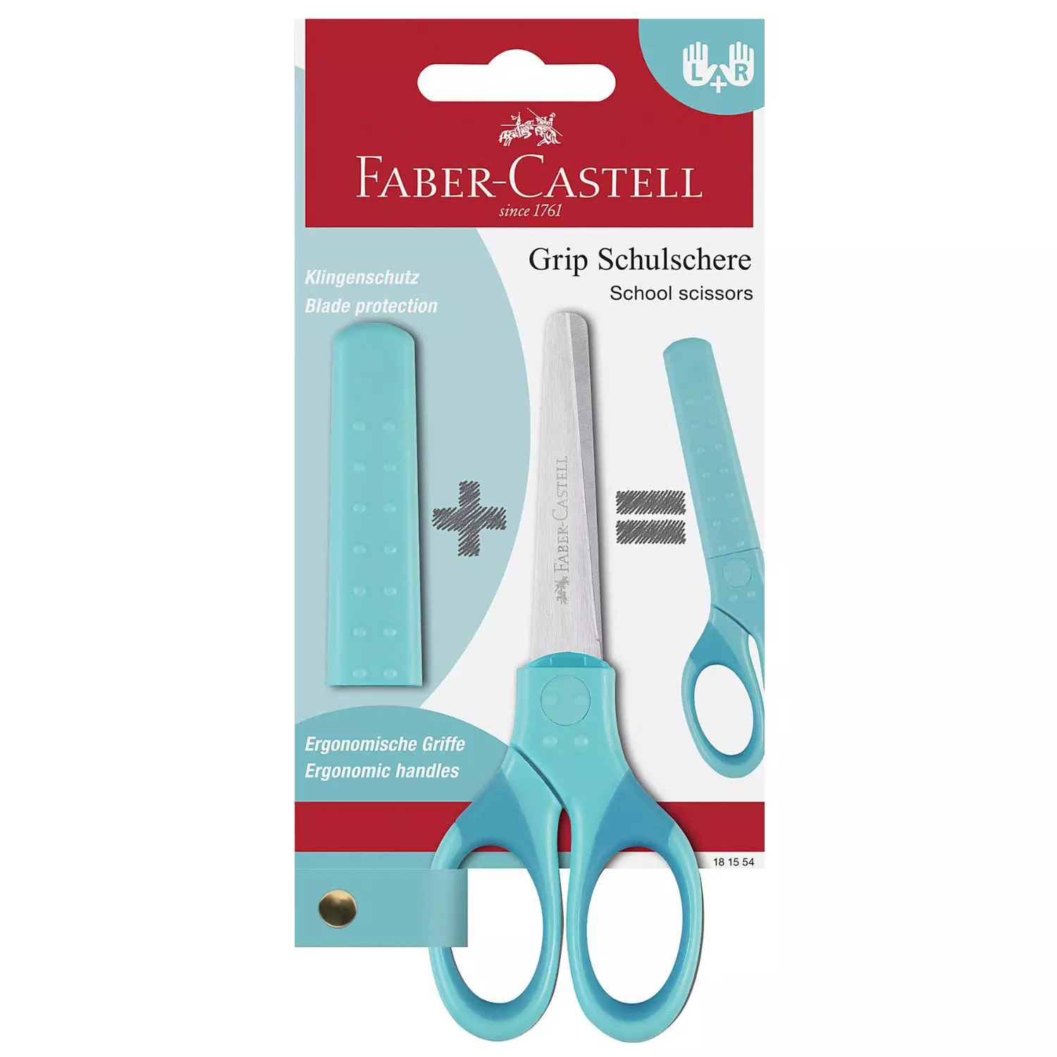 Faber-Castell Grip Schulschere, türkis