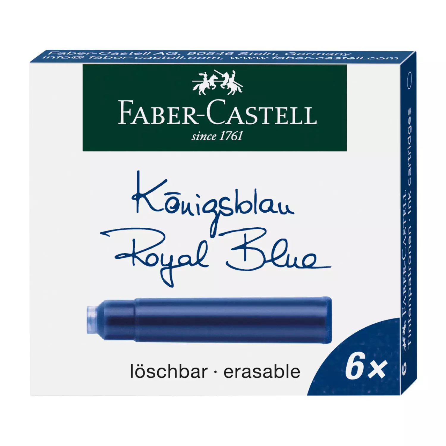 Faber-Castell Tintenpatronen königsblau, 6er Pack