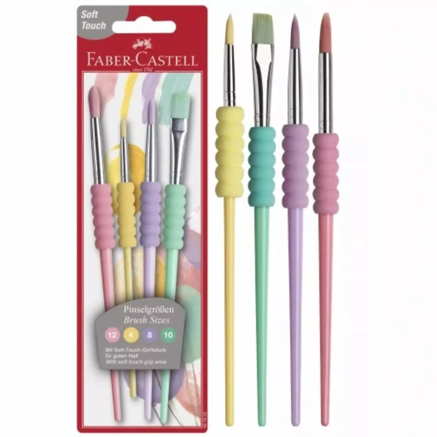 Faber-Castell Pinsel-Set mit Griffstück, pastell