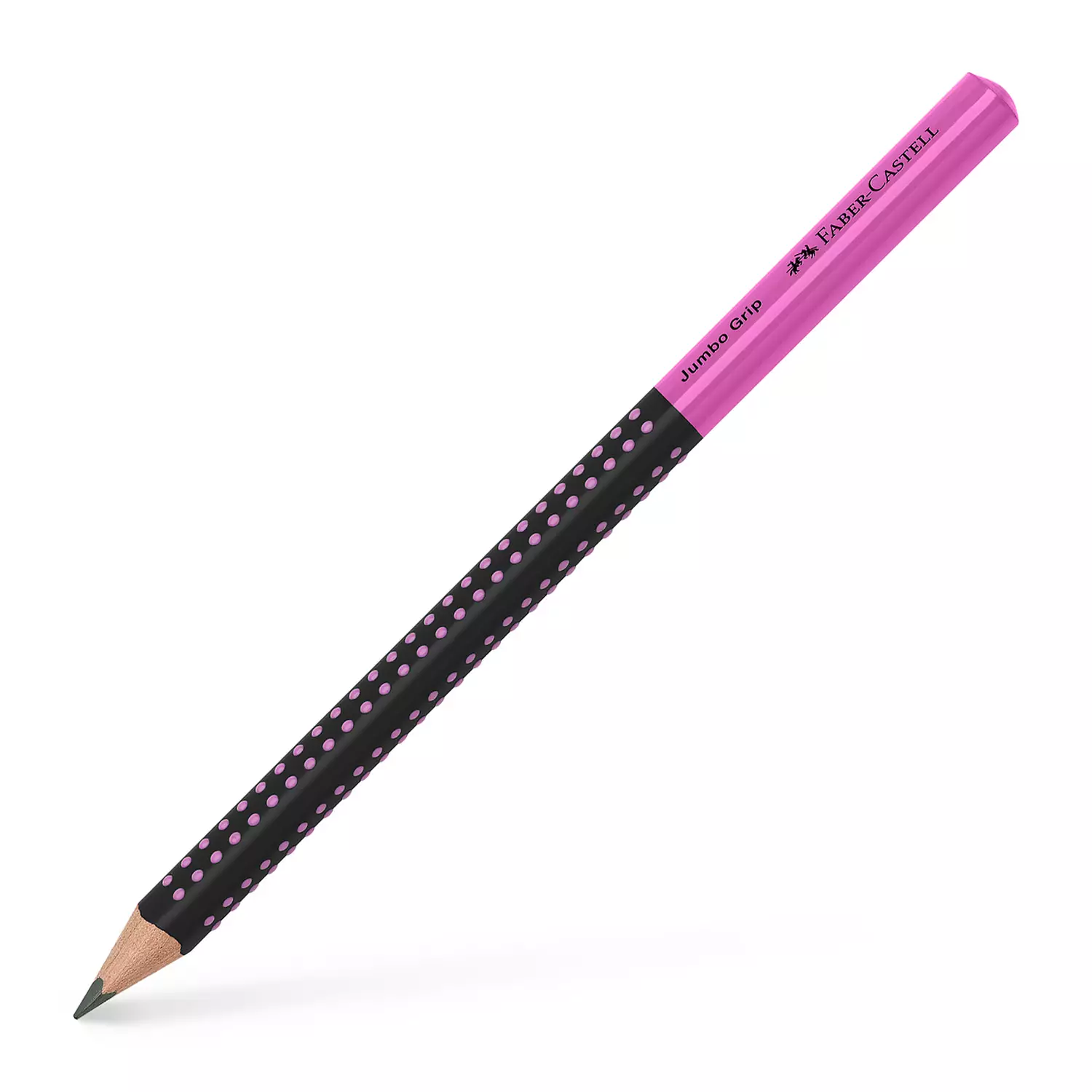 Faber-Castell Schreiblernbleistift Jumbo Grip HB, schwarz-pink