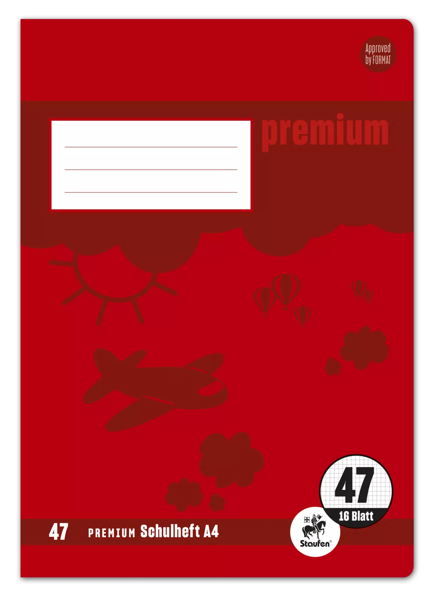 Staufen Premium Heft PREMIUM LIN 47 - A4, 16 Blatt, 90 g/qm, kariert