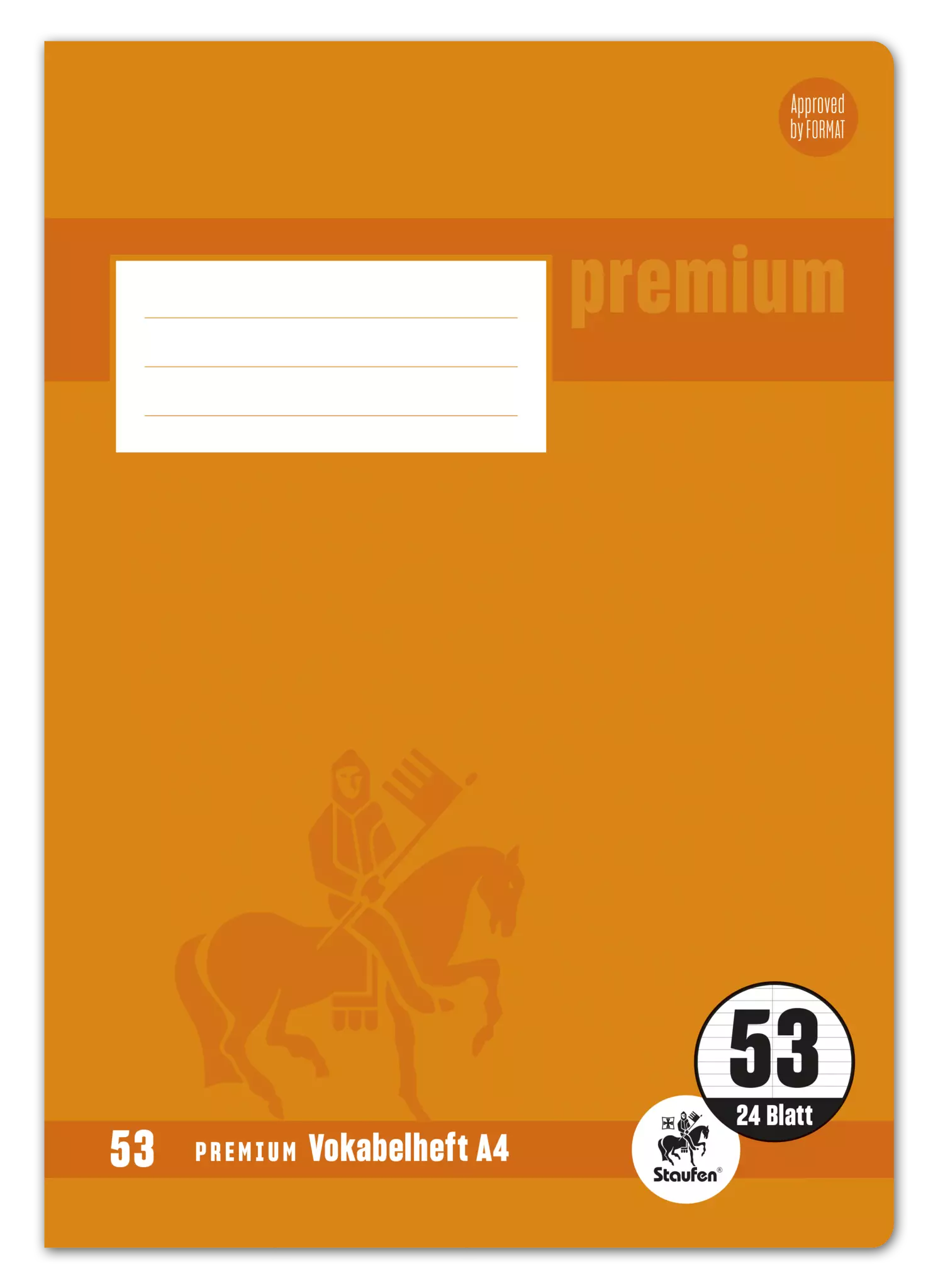 Staufen Premium Vokabelheft PREMIUM Academy LIN 53 - A4, 90 g/qm, 24 Blatt