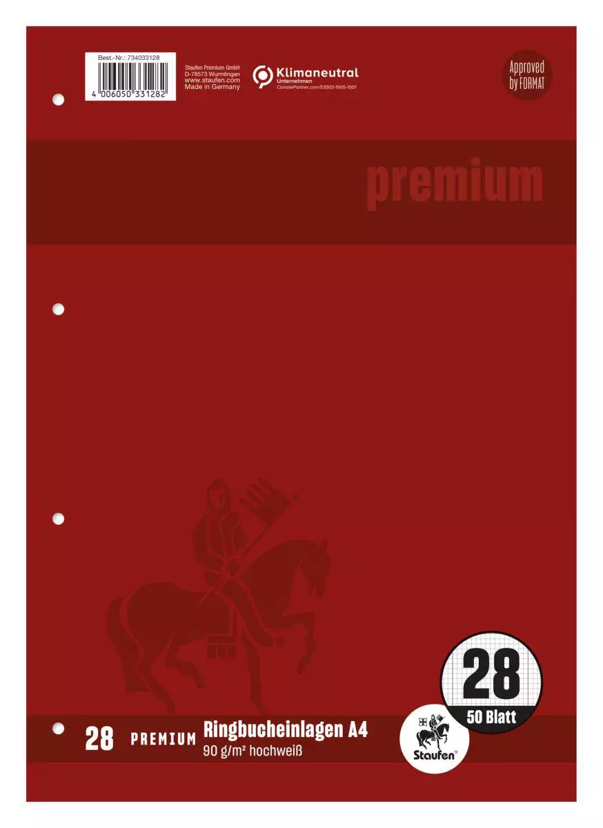 Staufen Premium Ringbucheinlagen Lin28 A4 50 Blatt