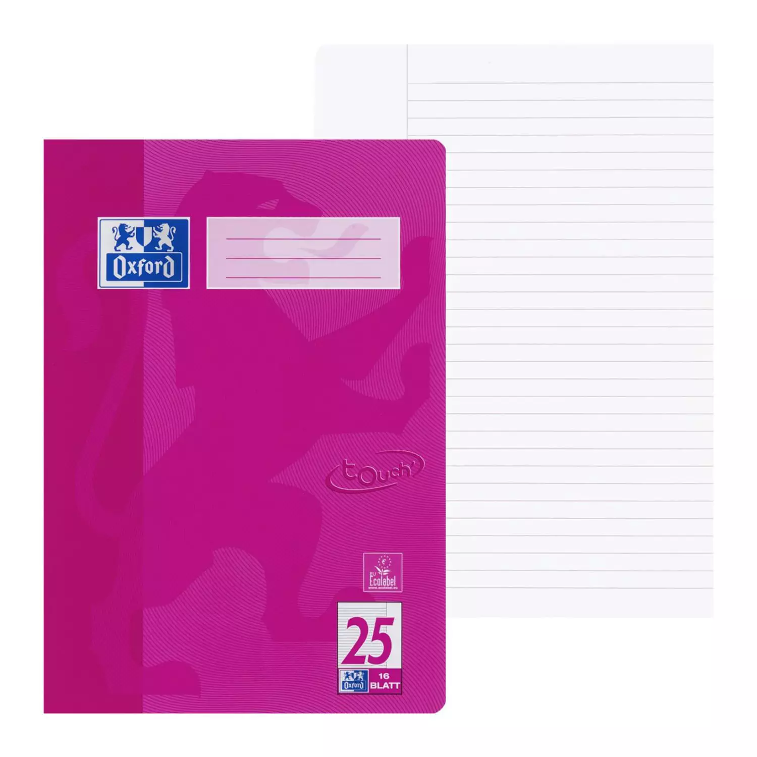 Oxford Touch Heft Lineatur 25, Pink