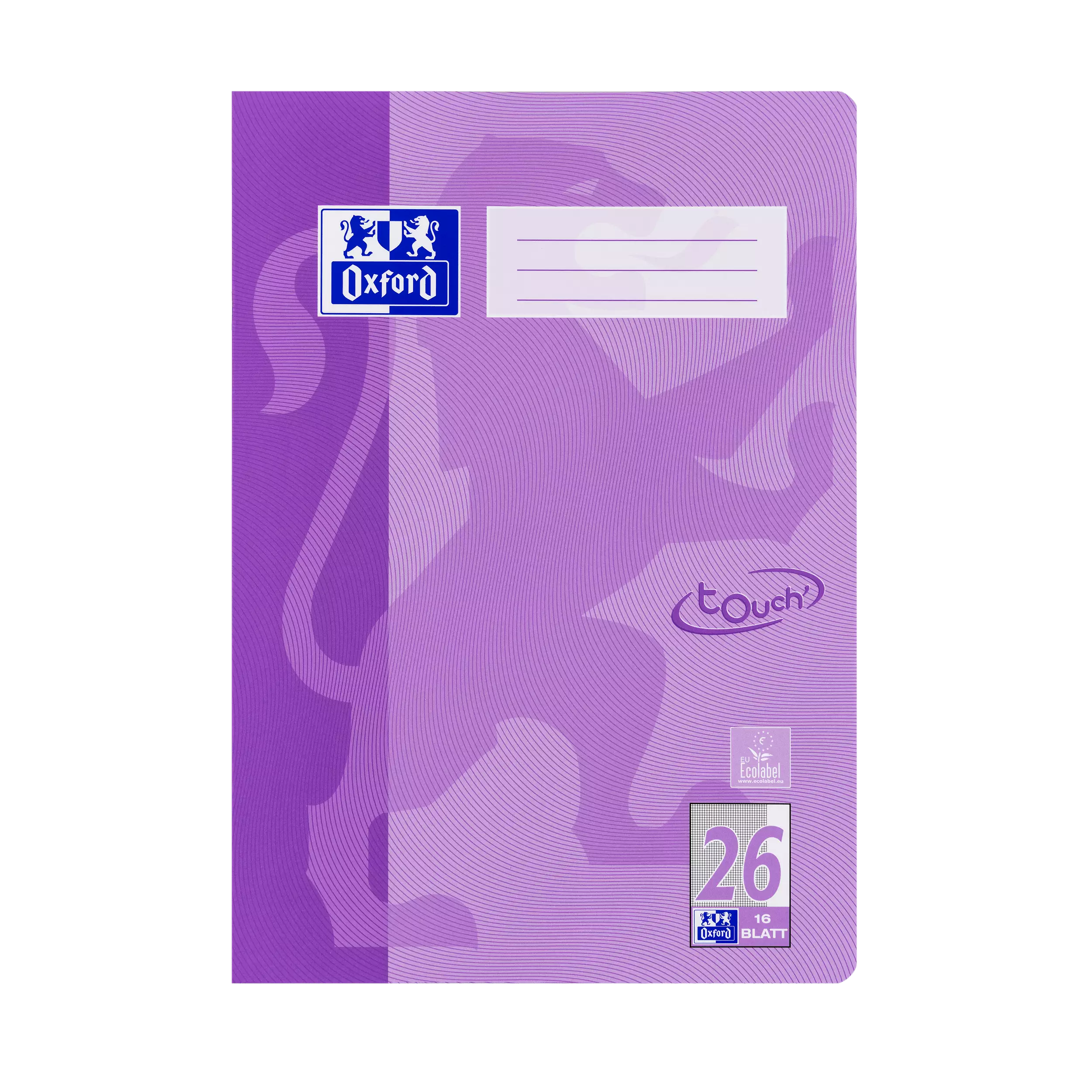 Oxford Heft A4 / 16 Blatt Lineatur 26 - Touch flieder