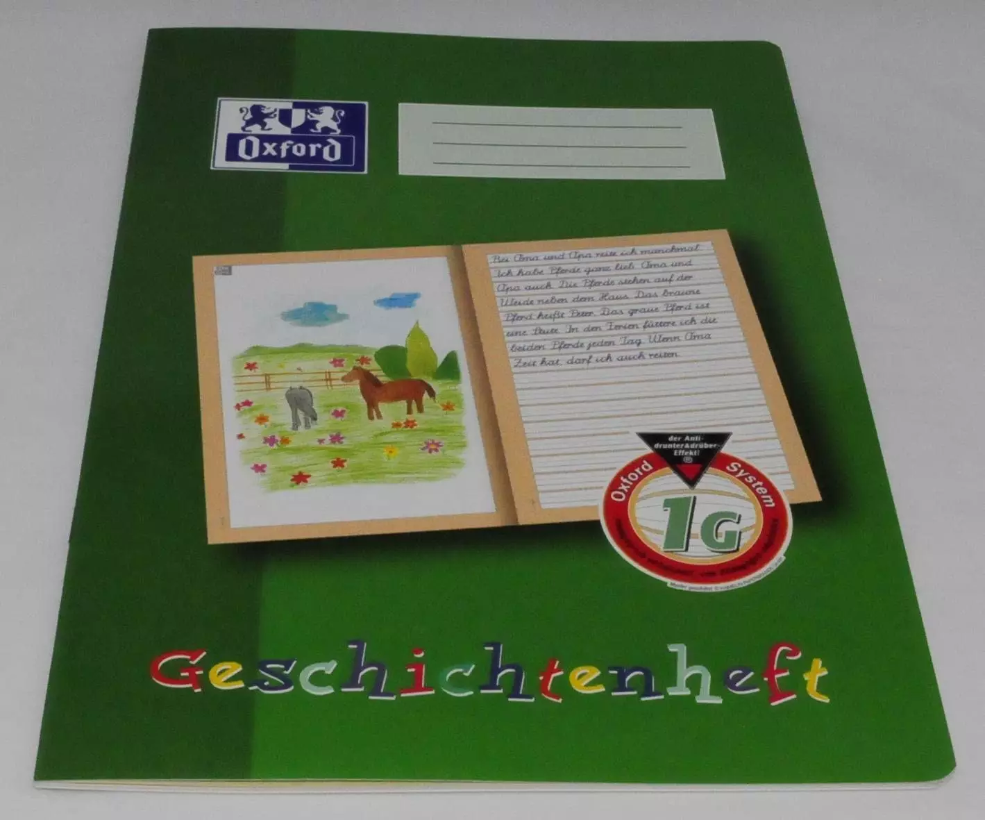 Oxford Schreiblernheft LIN 1G - A4, 16 Blatt, 90g/qm, Geschichtenheft