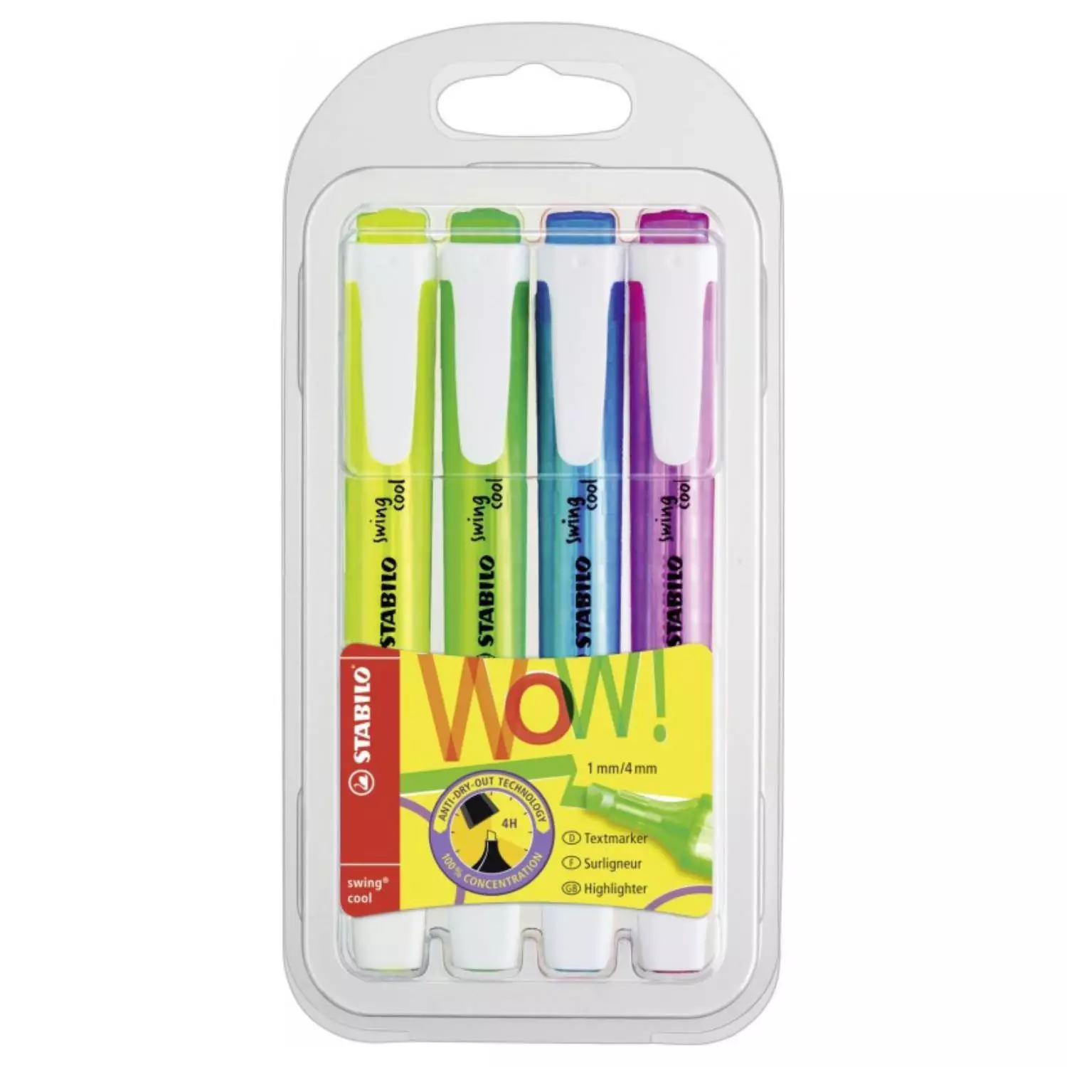 Stabilo Swing Cool, 4er Etui