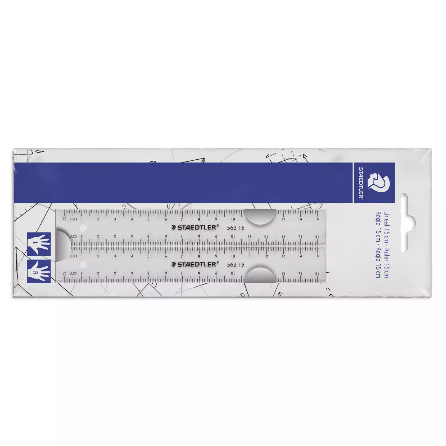 Staedtler Lineal für Linkshänder und Rechtshänder, 15 cm, Doppelpack