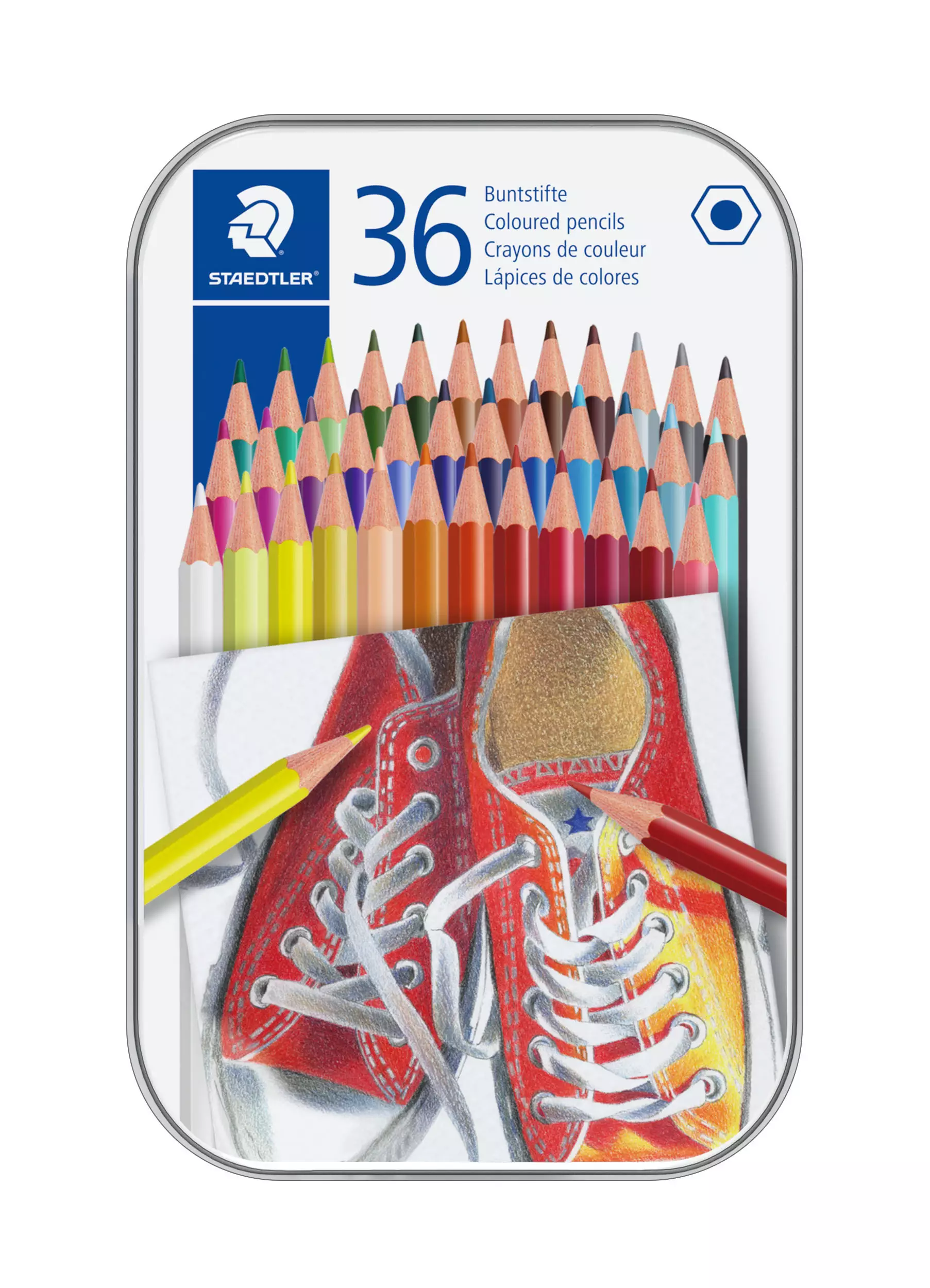 Staedtler Buntstifte 175 - 3 mm, Metalletui 36 Farben