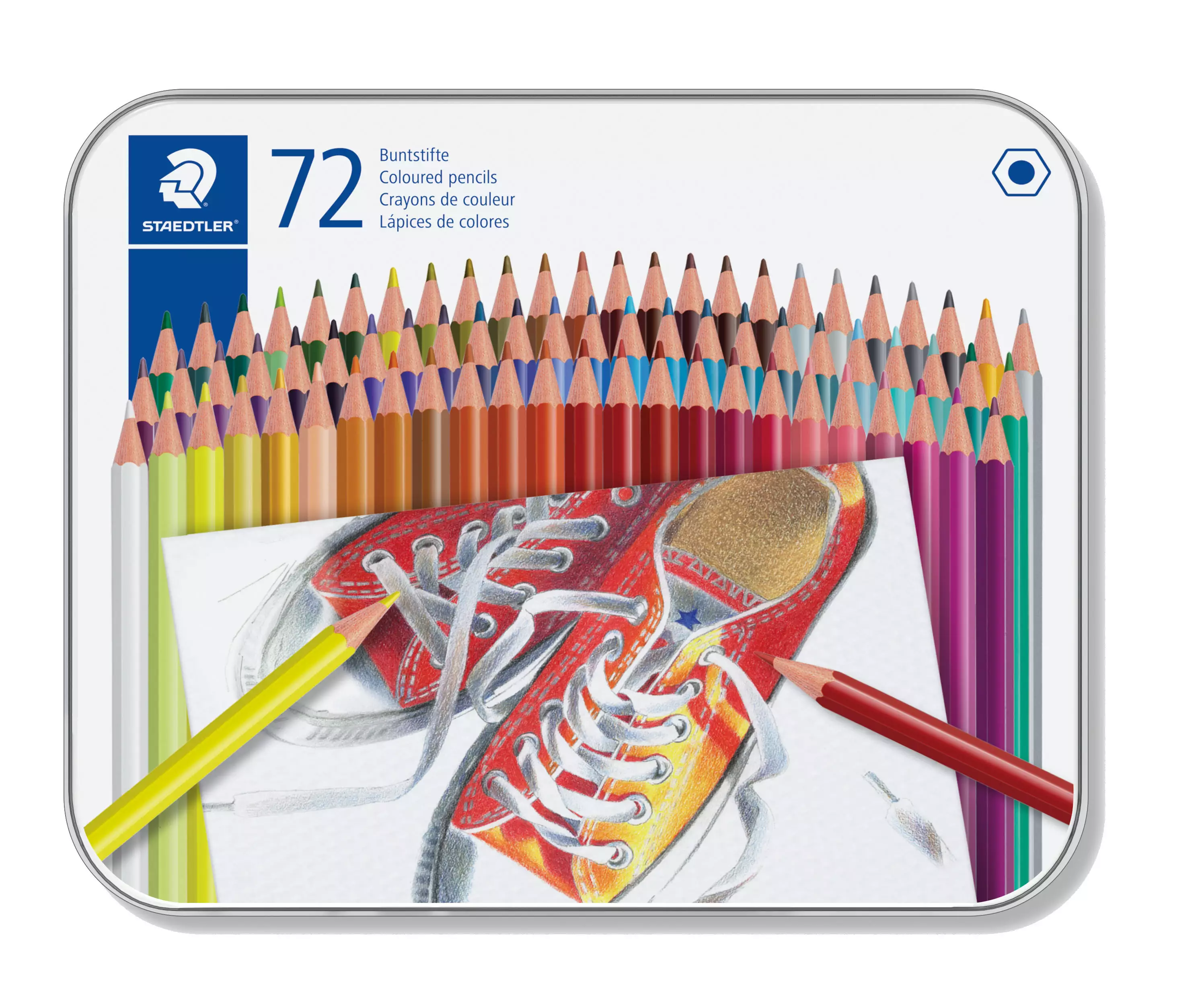 Staedtler Buntstifte 175 - 3 mm, Metalletui 72 arben