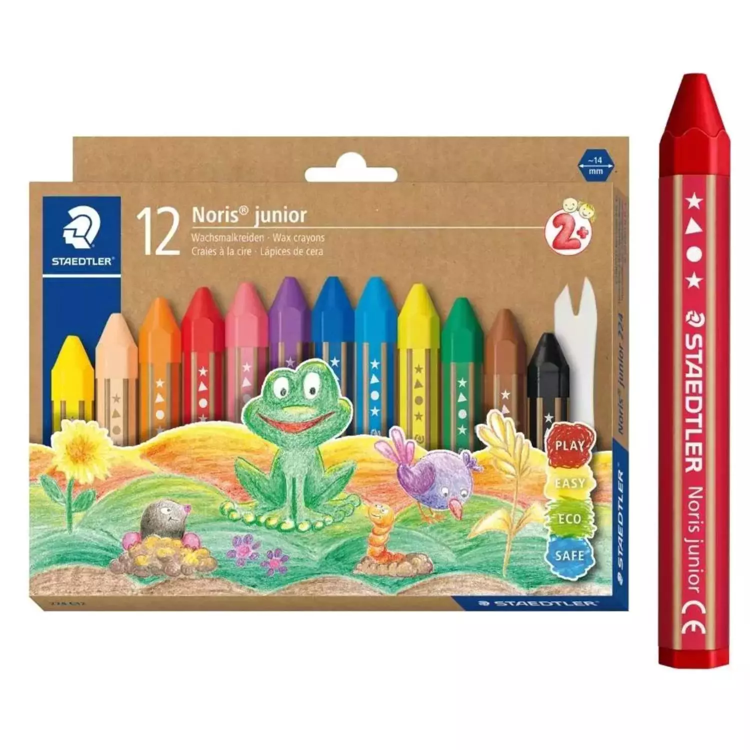 Staedtler Wachsmalkreide Noris junior, 12 Stück