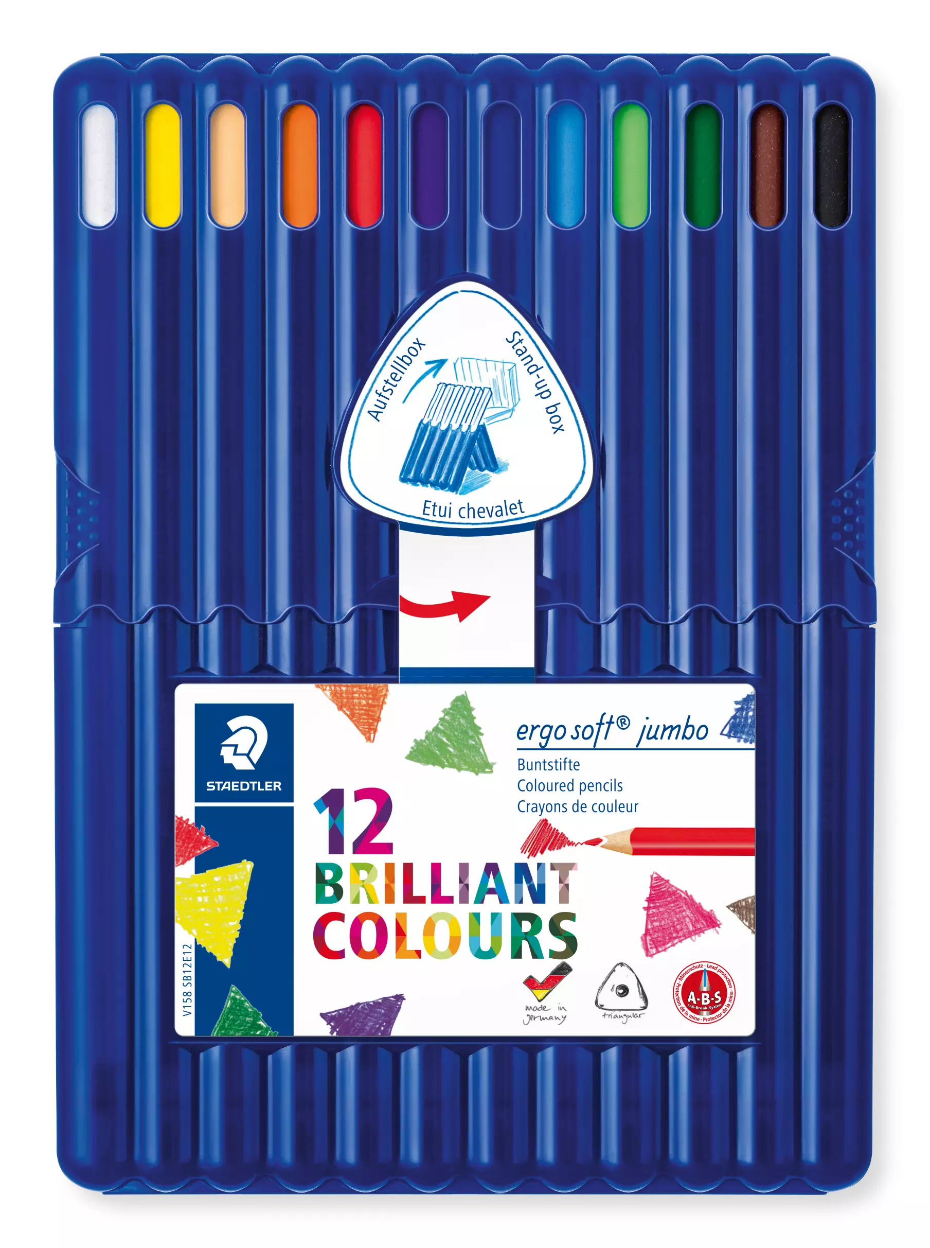 Staedtler ergo soft® jumbo Farbstift - 4 mm, Box mit 12 Farben