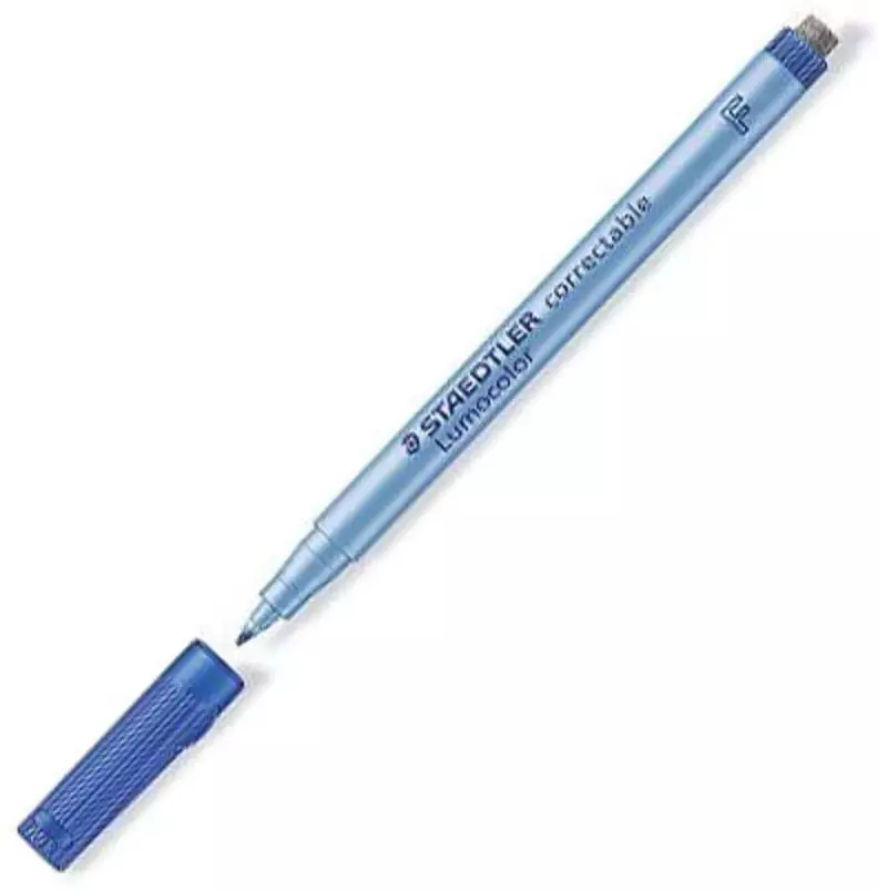 Staedtler Folienstift Lumocolor® correctable, blau, 0,6 mm