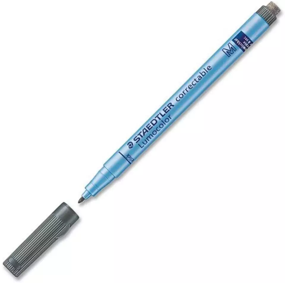 Staedtler Folienstift Lumocolor® correctable, schwarz, 1,0, M