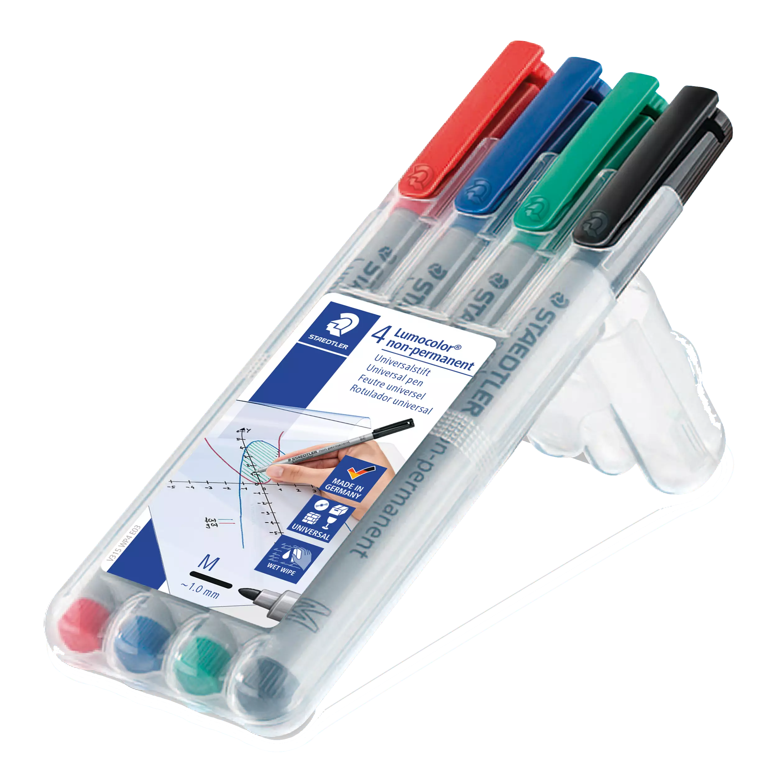 Staedtler Feinschreiber Universalstift Lumocolor® - non-permanent, M, 4 Farben
