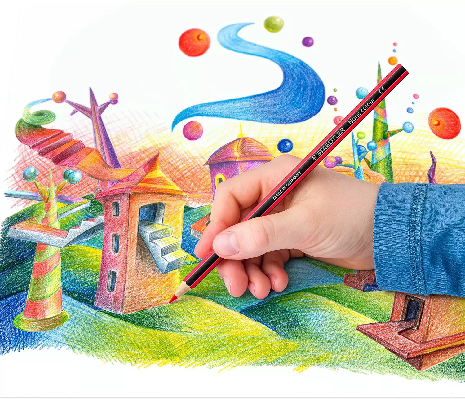 Staedtler Farbstift Noris Club® Promotion Set - 12 Farbstifte + Radierer und Bleistift