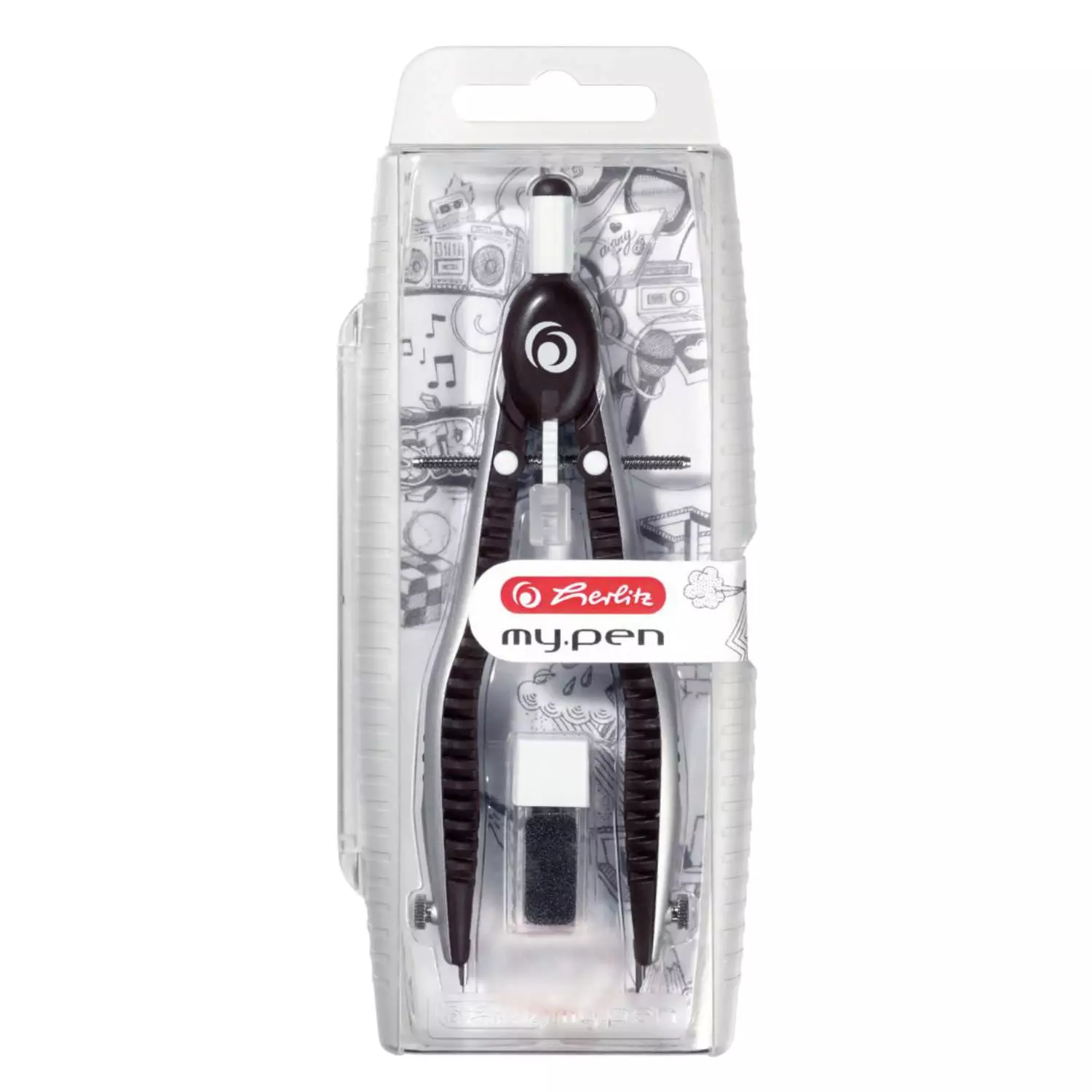 Herlitz Schnellverstellzirkel my.pen Schwarz-Grau