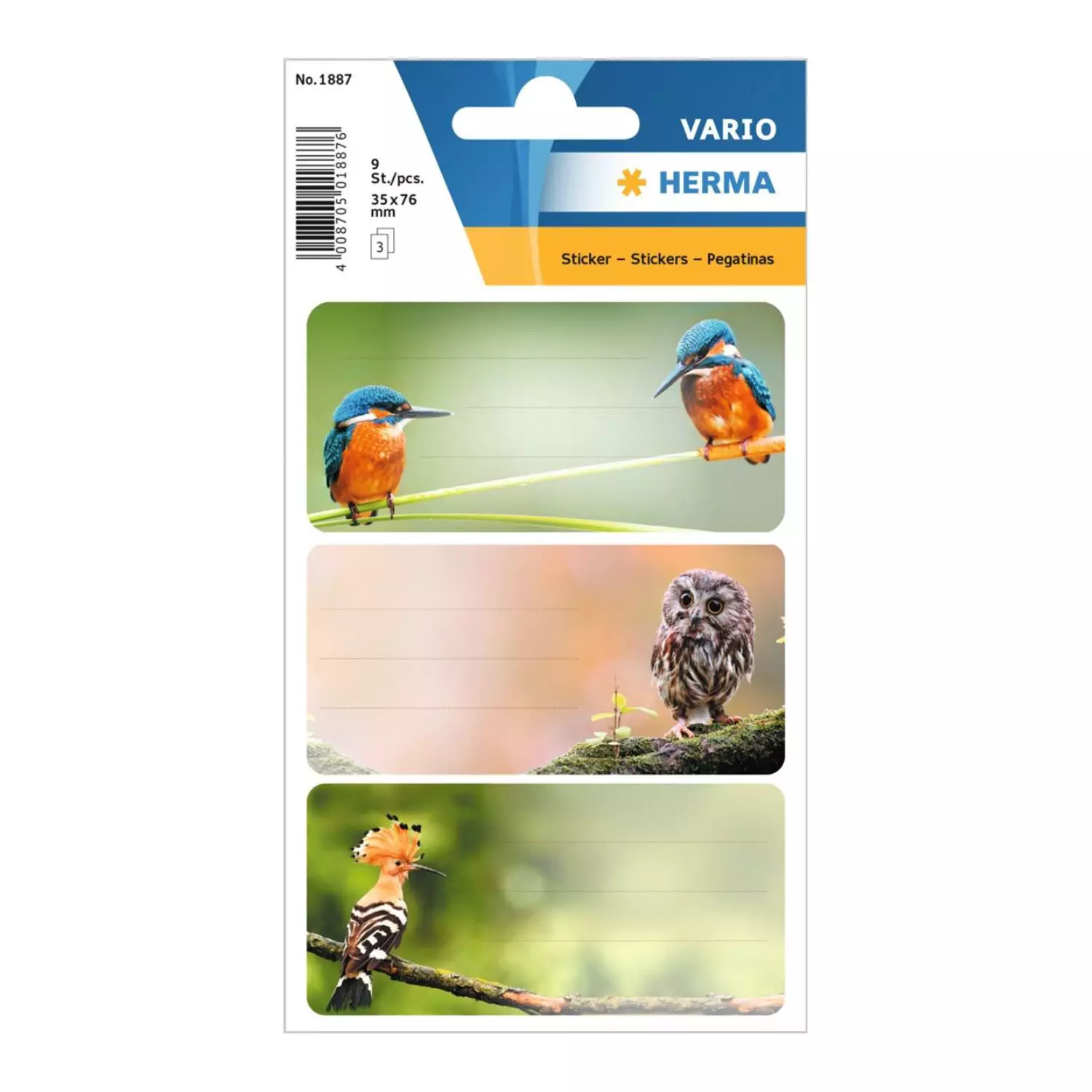 Herma Schuletiketten Heimatvögel