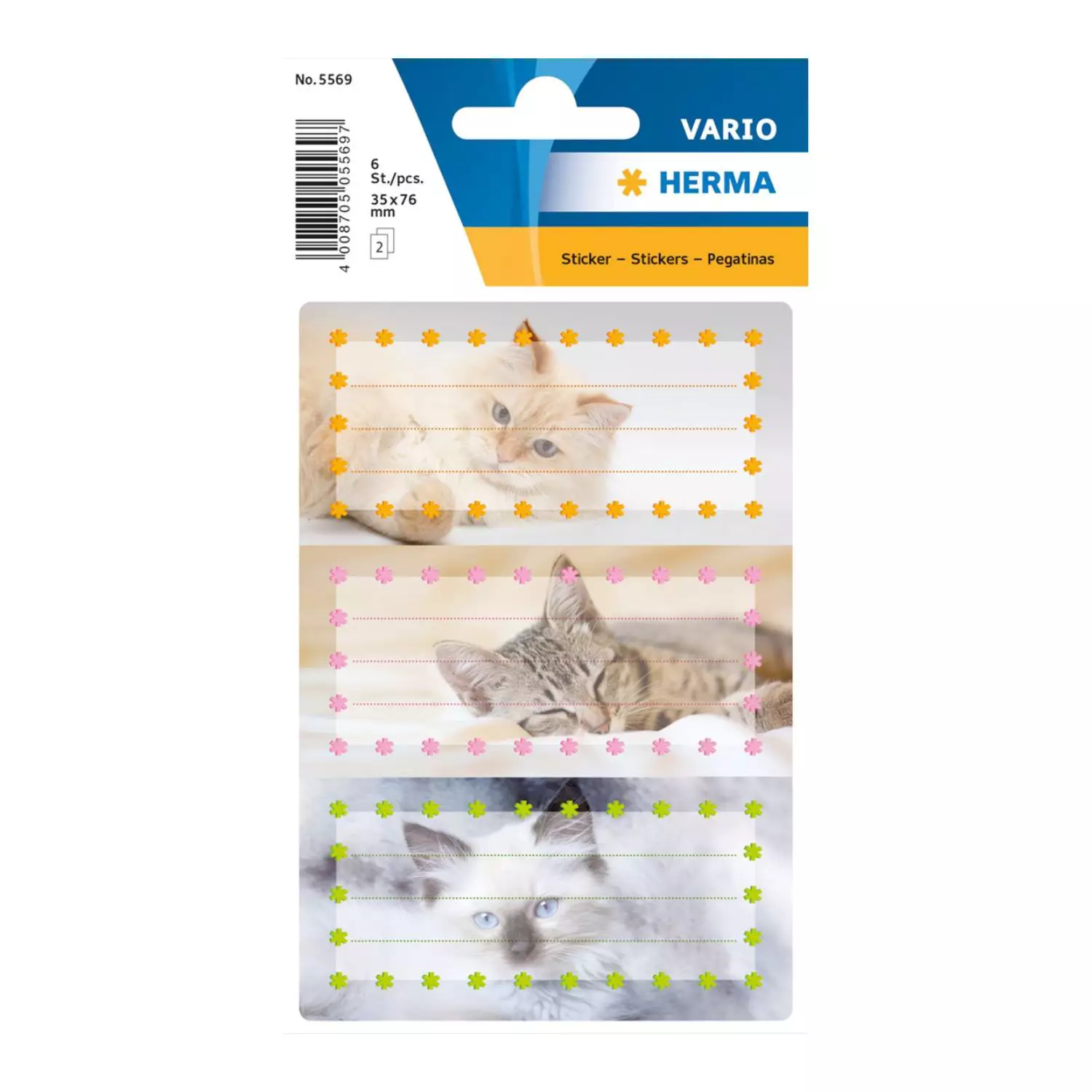 Herma Schuletiketten Katzen