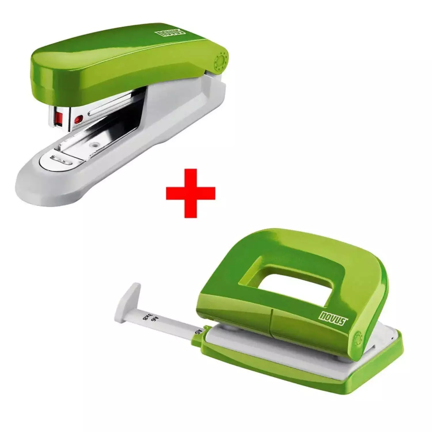 Novus Locher Tacker Set, grün