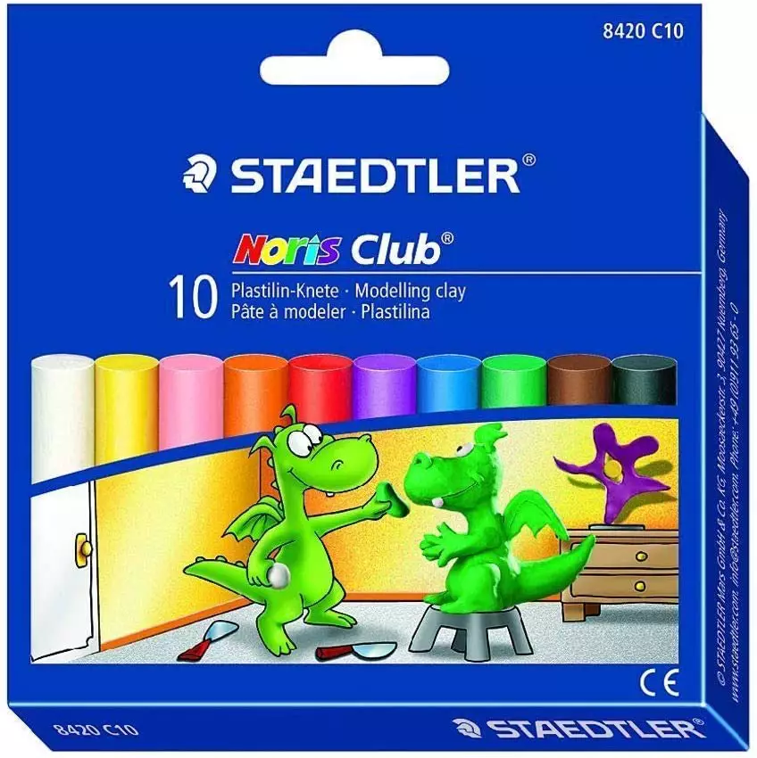 Staedtler Plastilin-Knete Noris Club® 10 Farben im Kartonetui