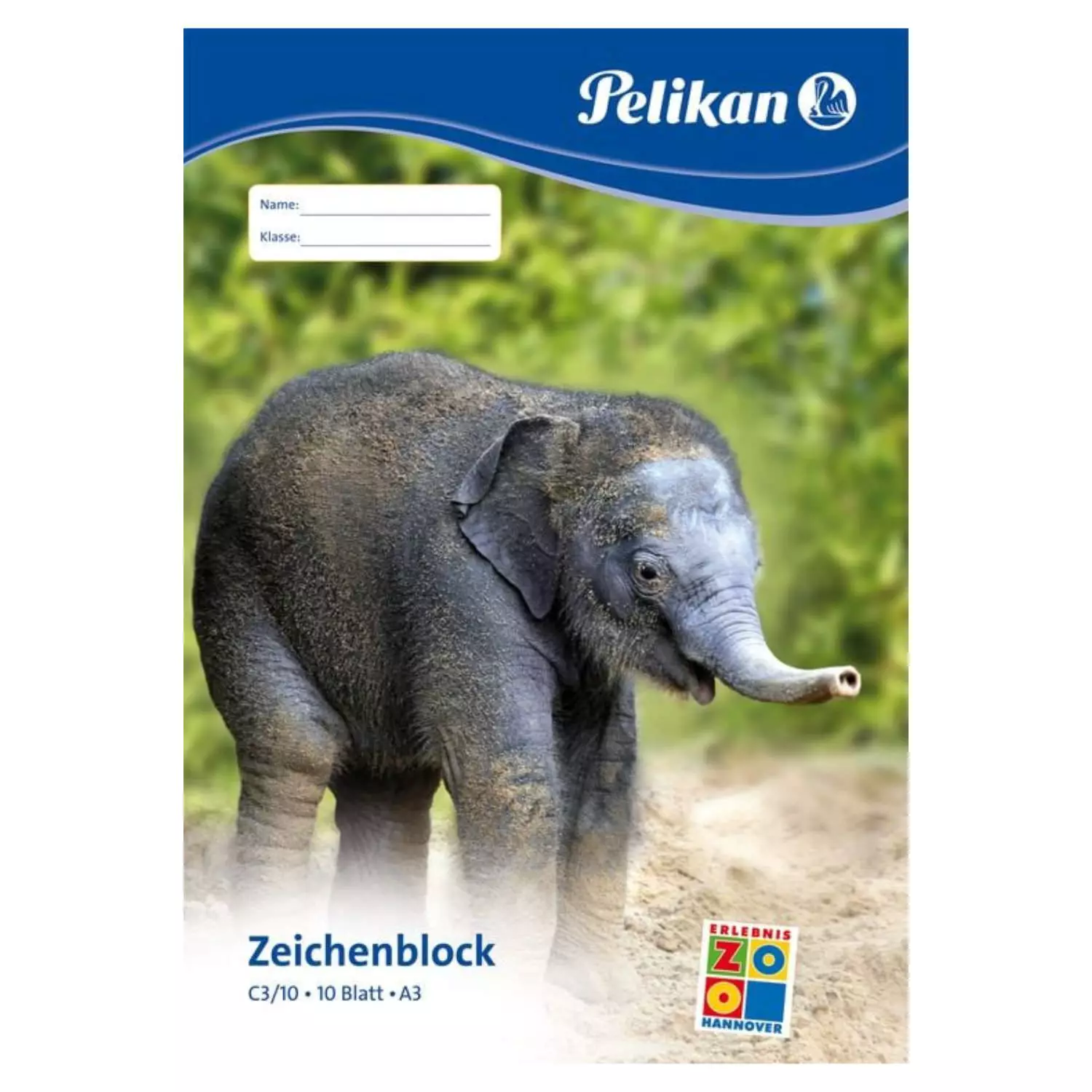 Pelikan Zeichenblock A3, 10 Blatt, beidseitig befestigt