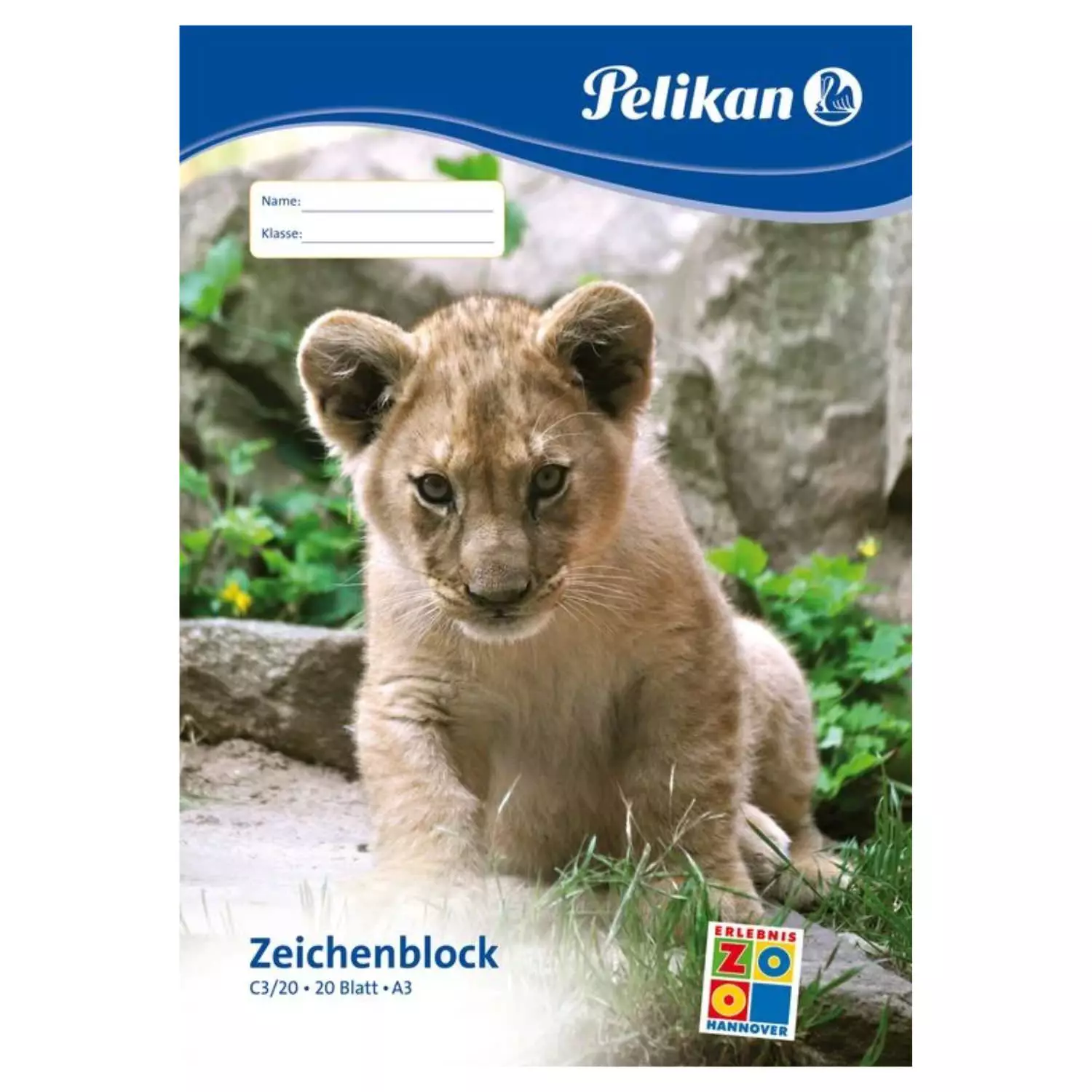 Pelikan Zeichenblock A3, 20 Blatt, beidseitig befestigt