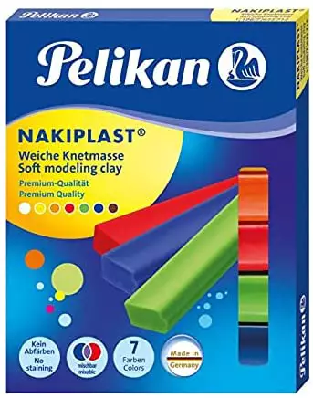 Pelikan Nakiplast Knetmasse 196/7 sortiert 7 Farben 125g