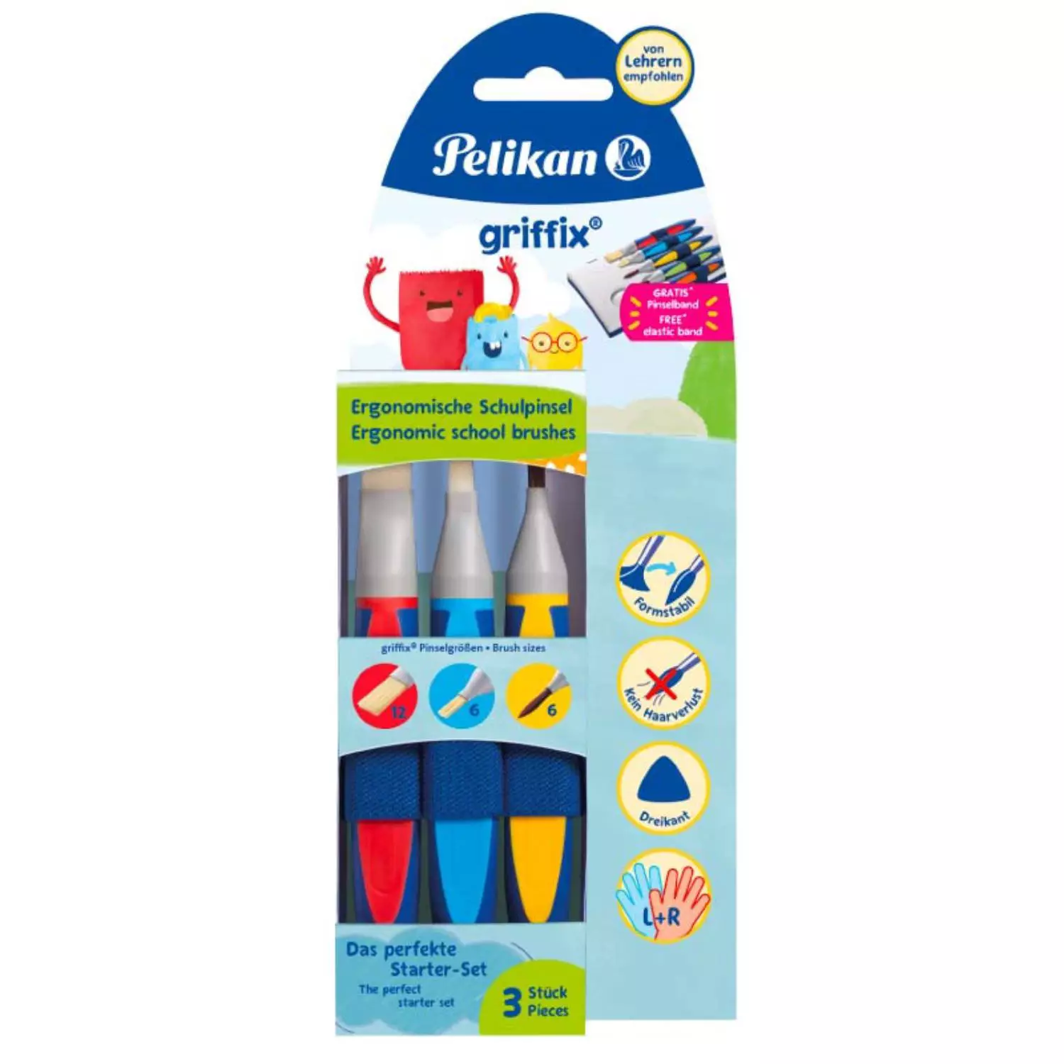 Pelikan Pinsel griffix, 3er Set