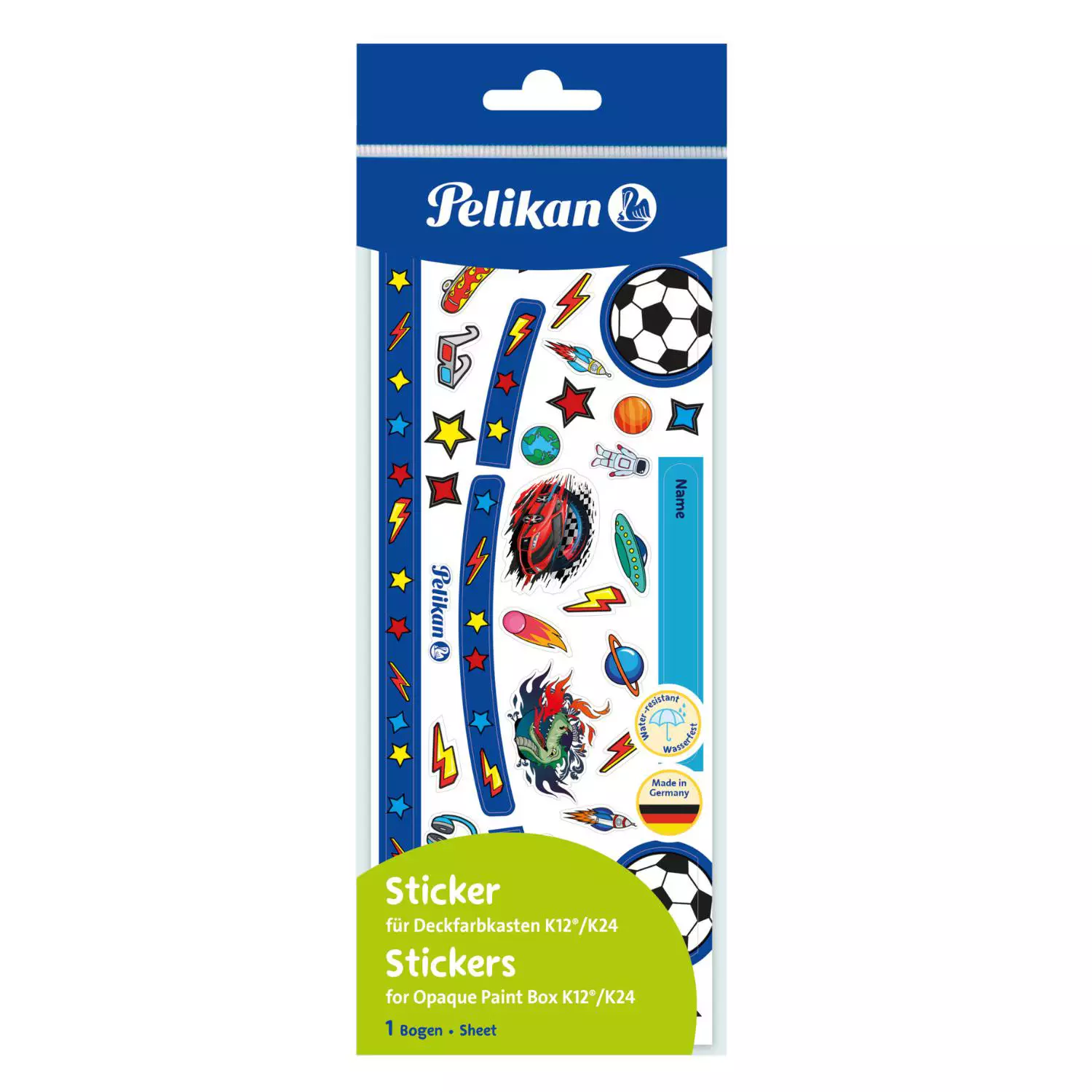 Pelikan Farbkasten Sticker, Fussball