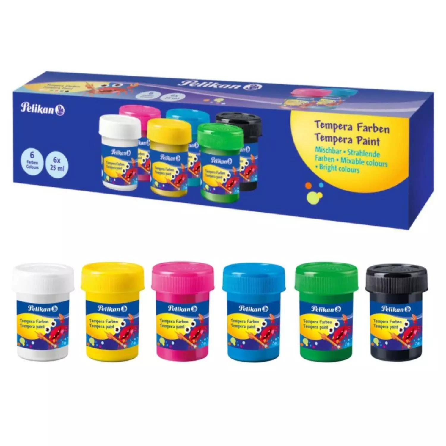 Pelikan Temperafarben, 6er Packung