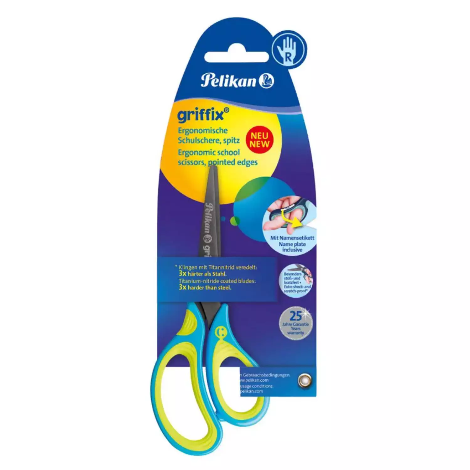 Pelikan griffix Schere spitz, neonfreshblue