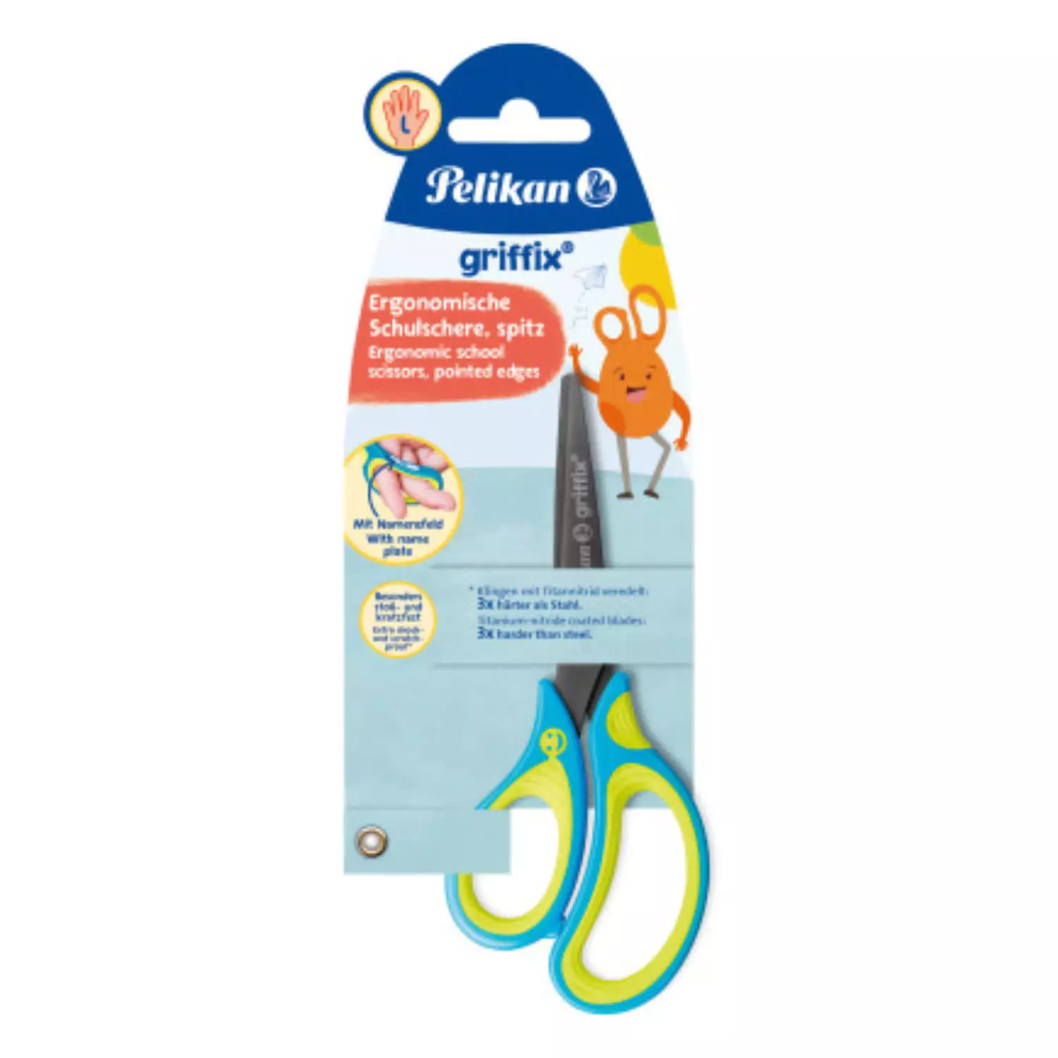 Pelikan griffix Schere spitz, Linkshänder, Neon Black