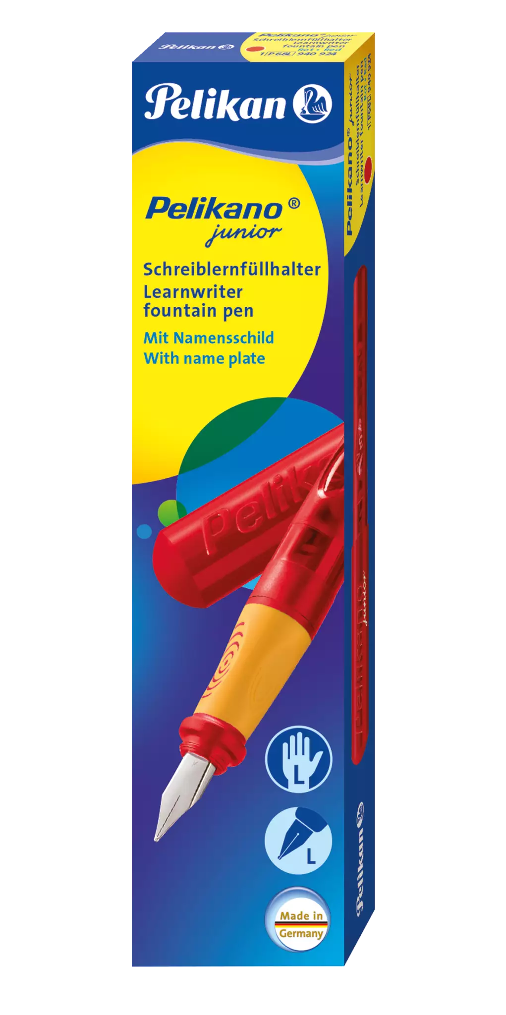 Schulfüller Pelikano® P68 Junior - Feder L, rot transluzent
