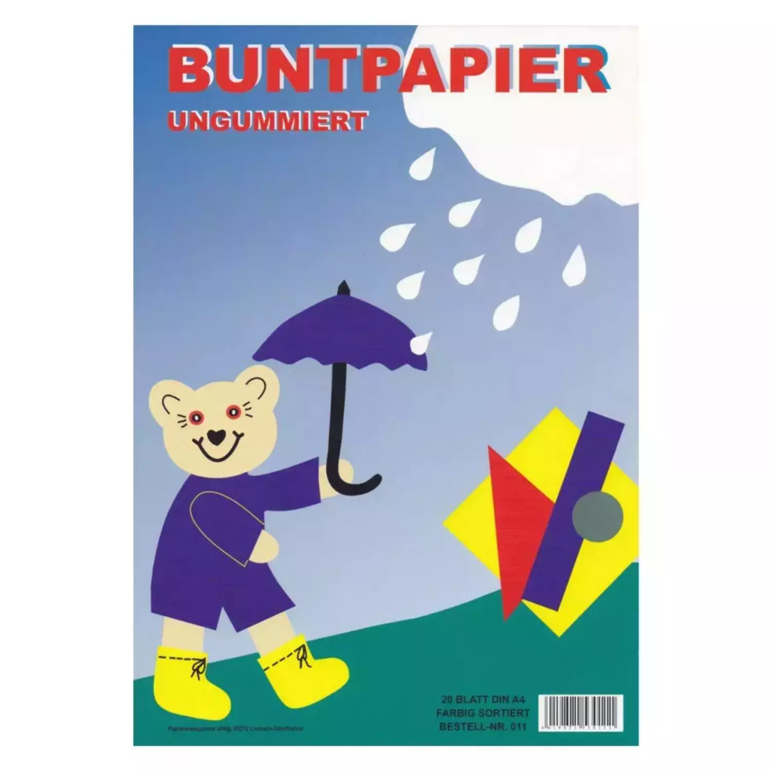 Uhlig Buntpapier A4, 20 Blatt, bunt gemischt