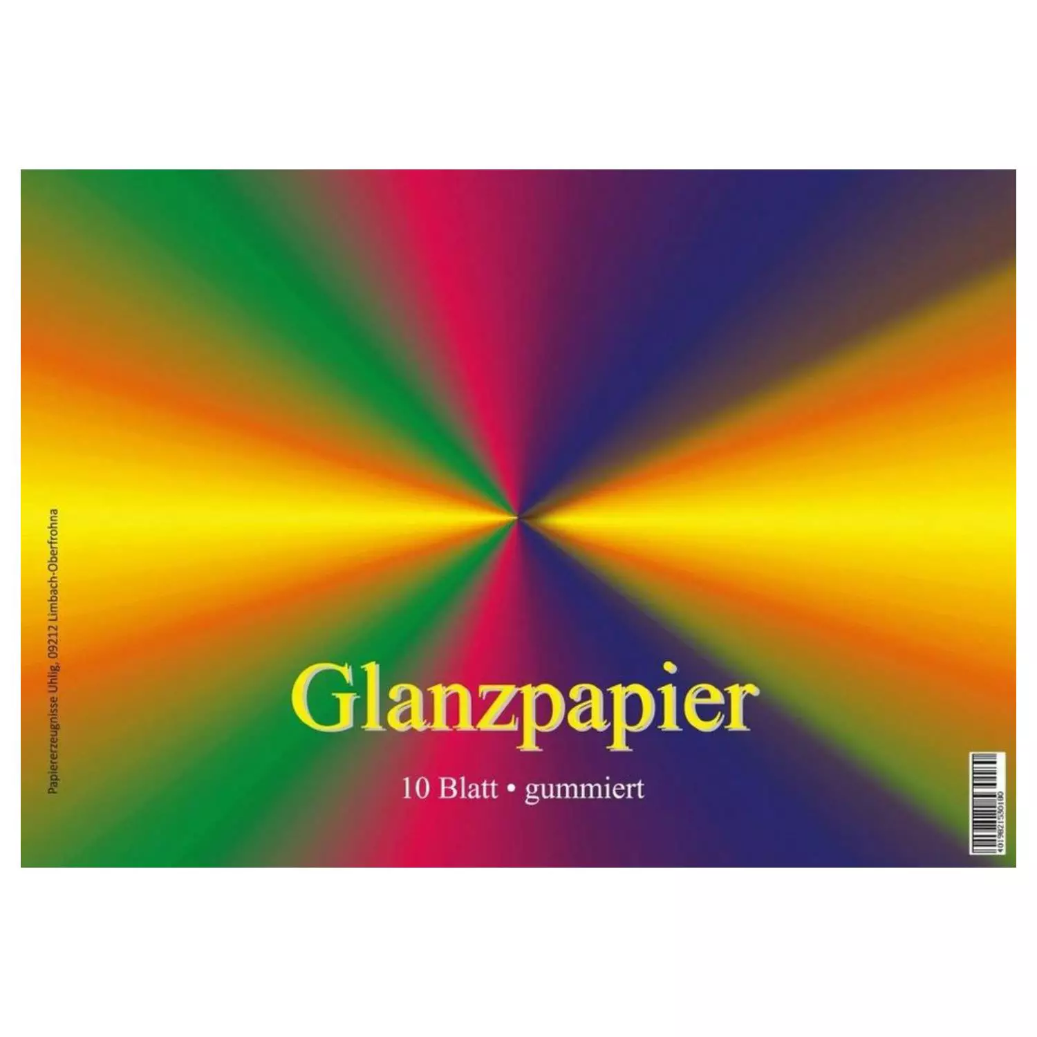 Uhlig Glanzpapier, 10 Farben, gummiert