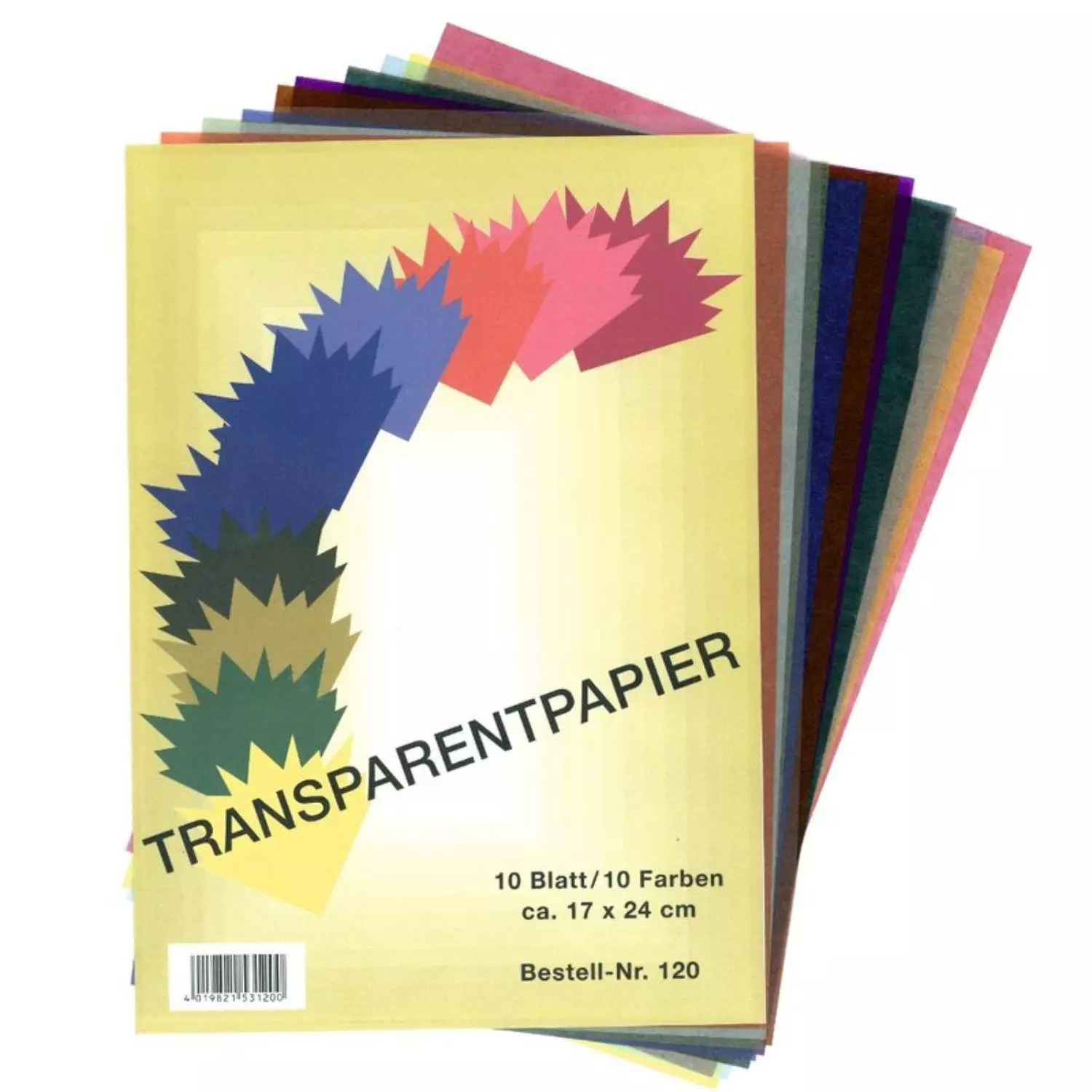 Uhlig Transparentpapier farbig, 10 Blatt