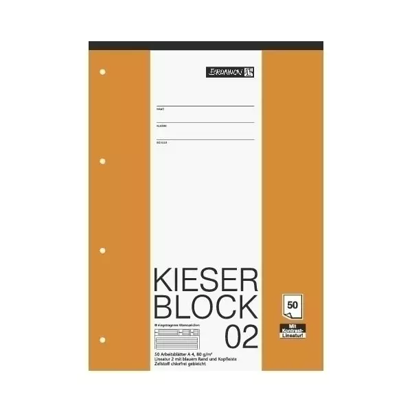 Block A4 Kieserblock Lin2 50Bl
