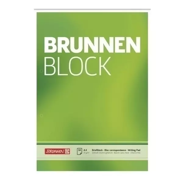 Briefblock A4 BRUNNEN unlin gelocht