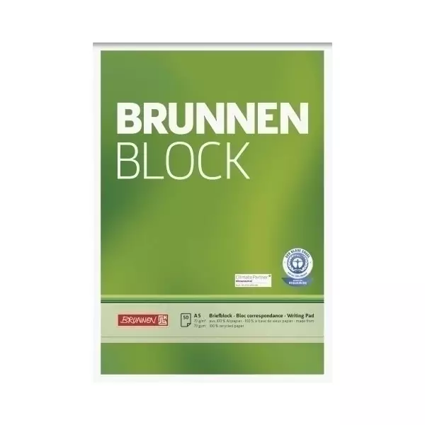 Briefblock A5 unliniert 50Bl RCP