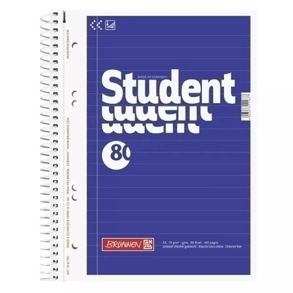 Collegeblock Brunnen Student 1067951 A5